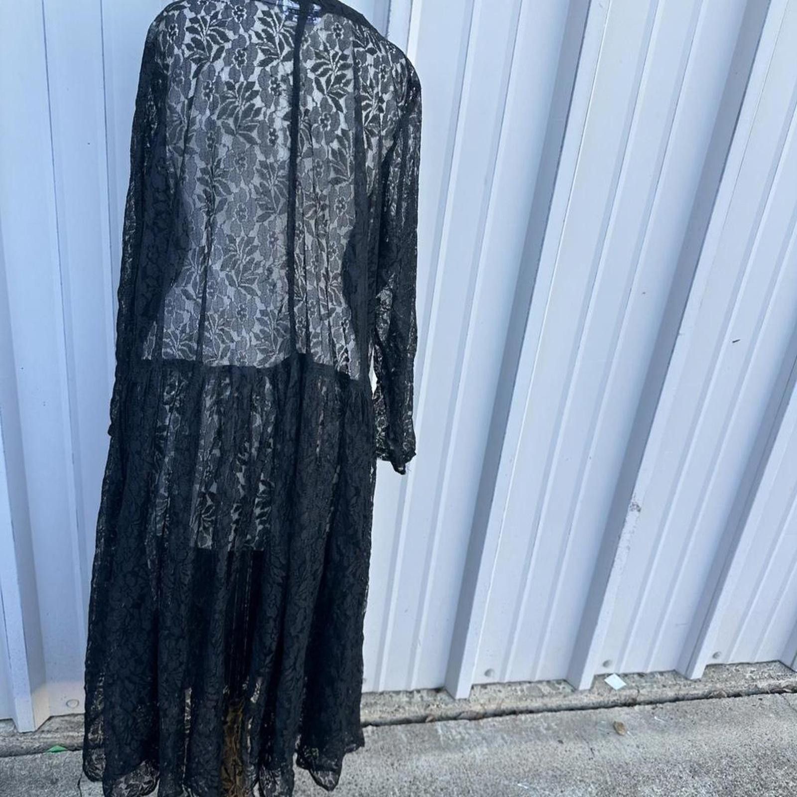 Other Black lace midi dress #gothic #whimsygoth Size L / US 10 / IT 46 - 5 Thumbnail
