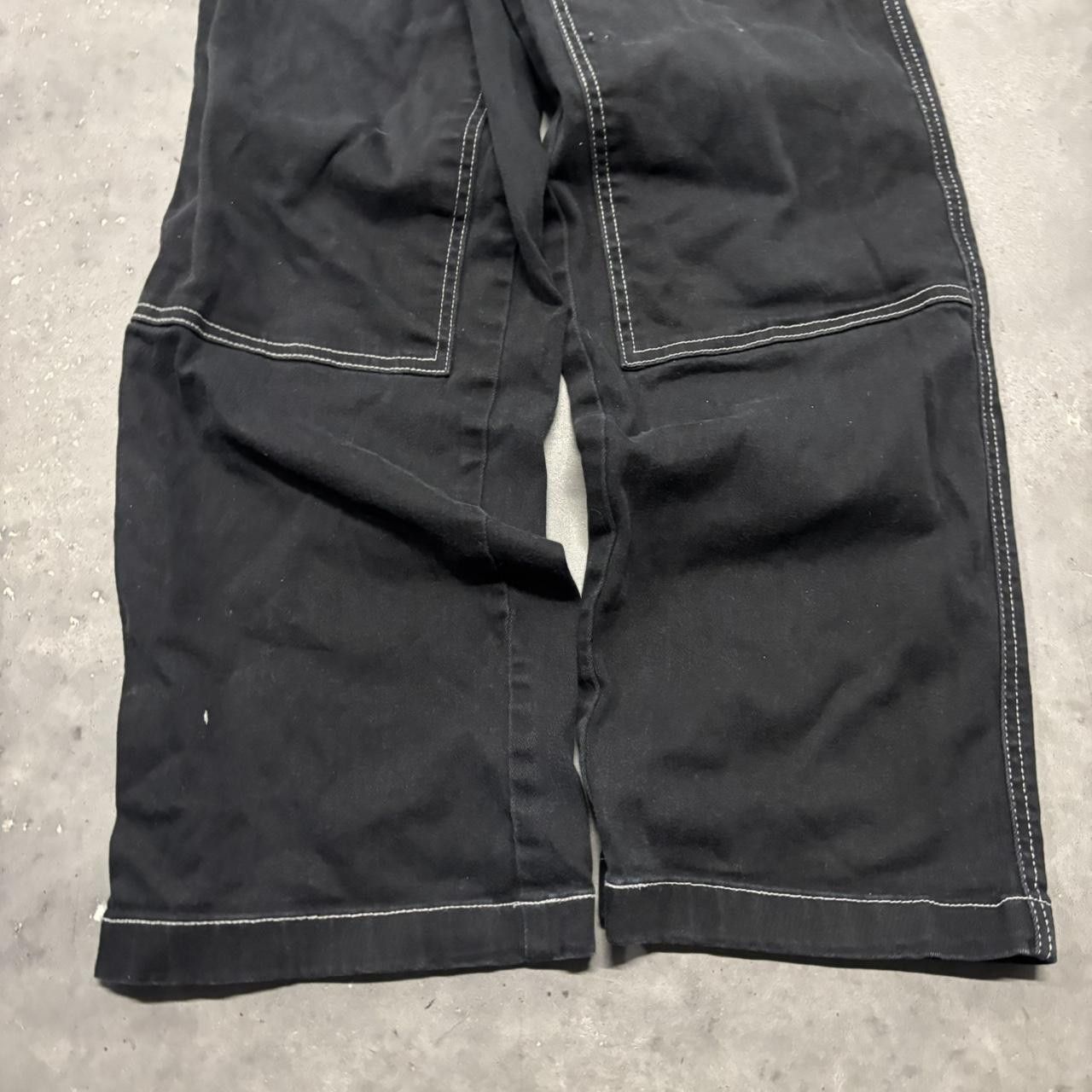 Japanese Brand × Vintage Crazy Vintage Y2K/2000s Black Carpenter Streetwear Skater Pants! Size US 28 / EU 44 - 6 Thumbnail