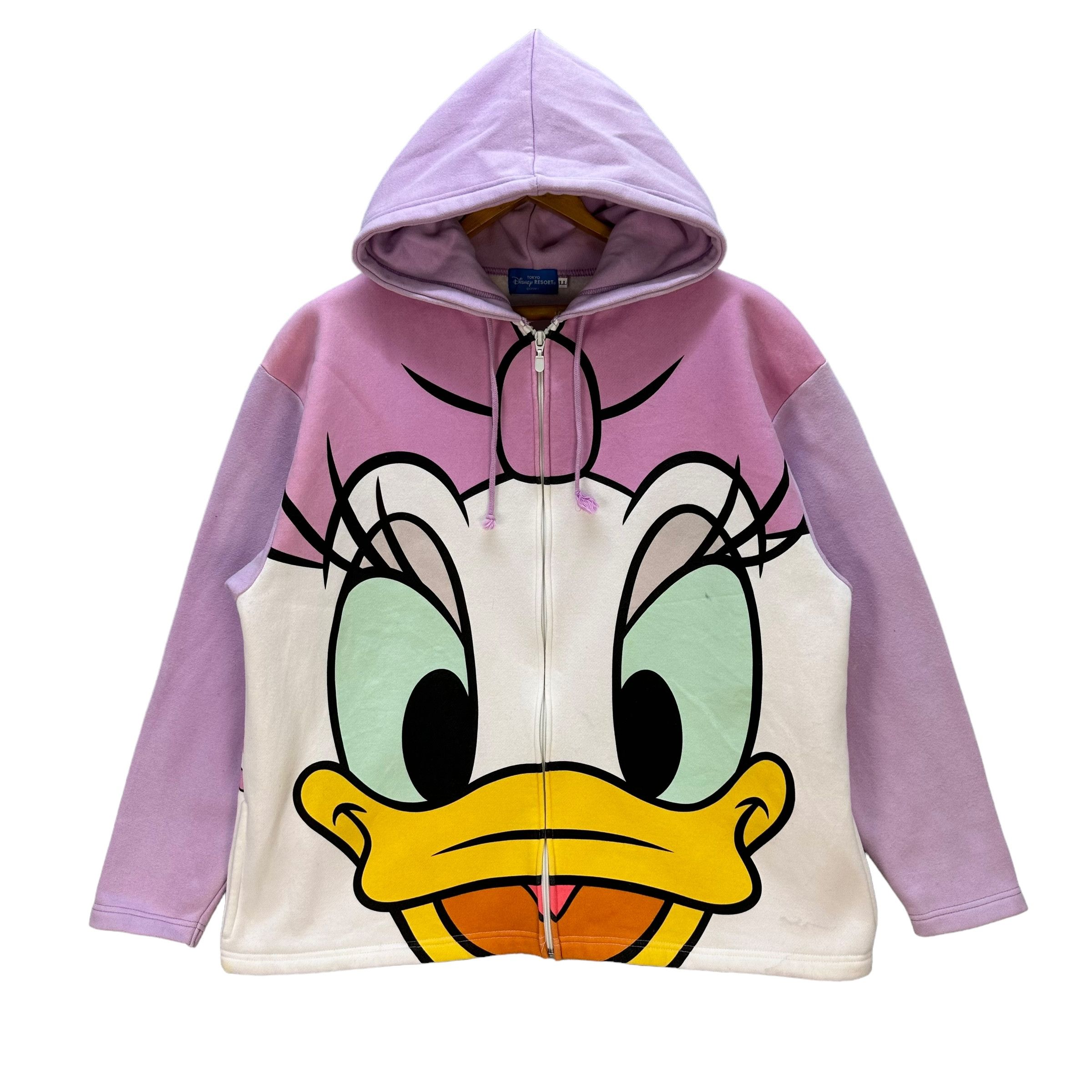 Cartoon Network DISNEY DAISY DUCK OVERPRINT ZIPPER HOODIES #9149-62 Size L / US 10 / IT 46 - 1 Thumbnail