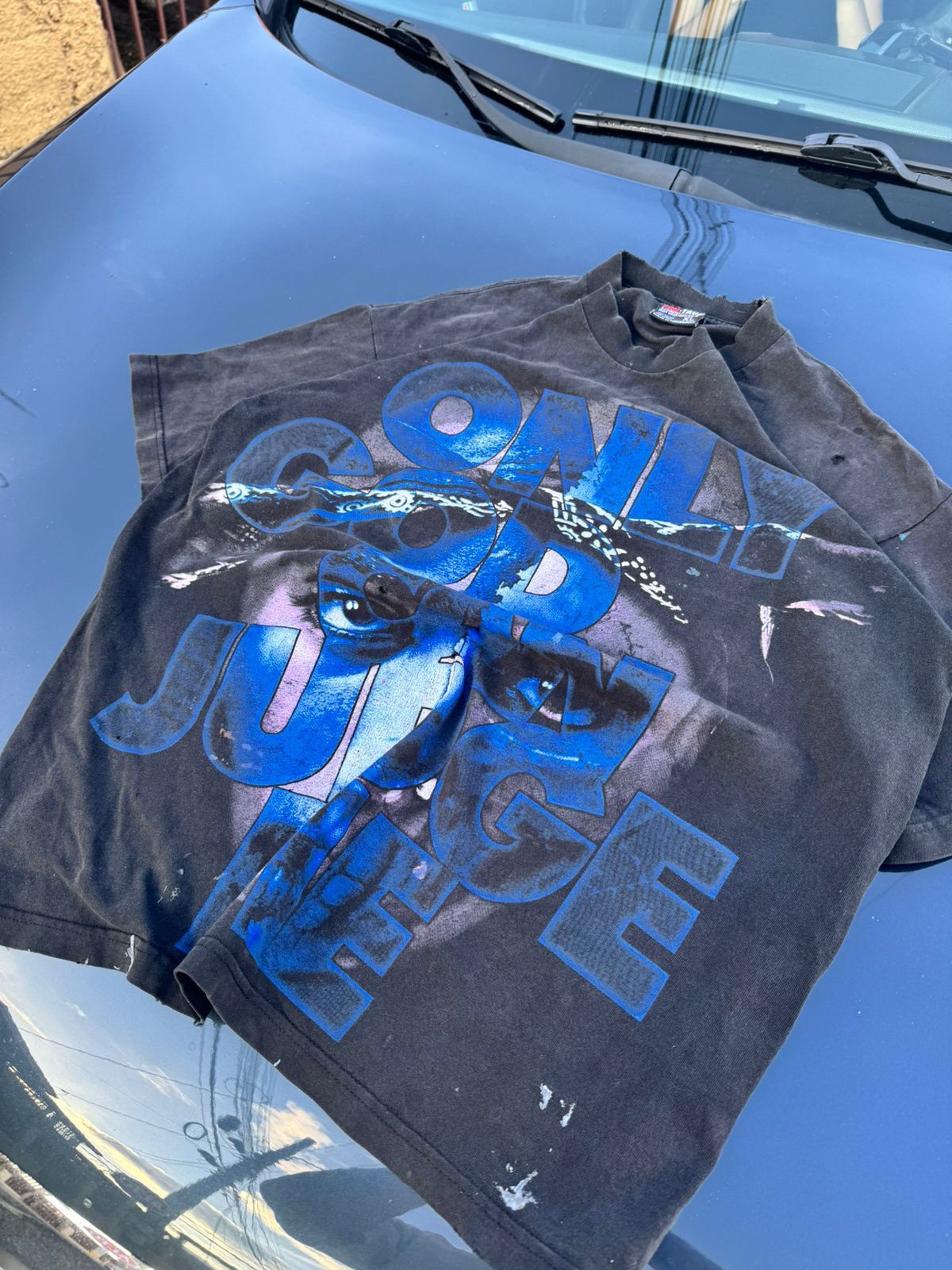 Rap Tees × Vintage Vintage Tupac Shakur 2Pac faded & distressed rare tee Size US L / EU 52-54 / 3 - 9 Thumbnail