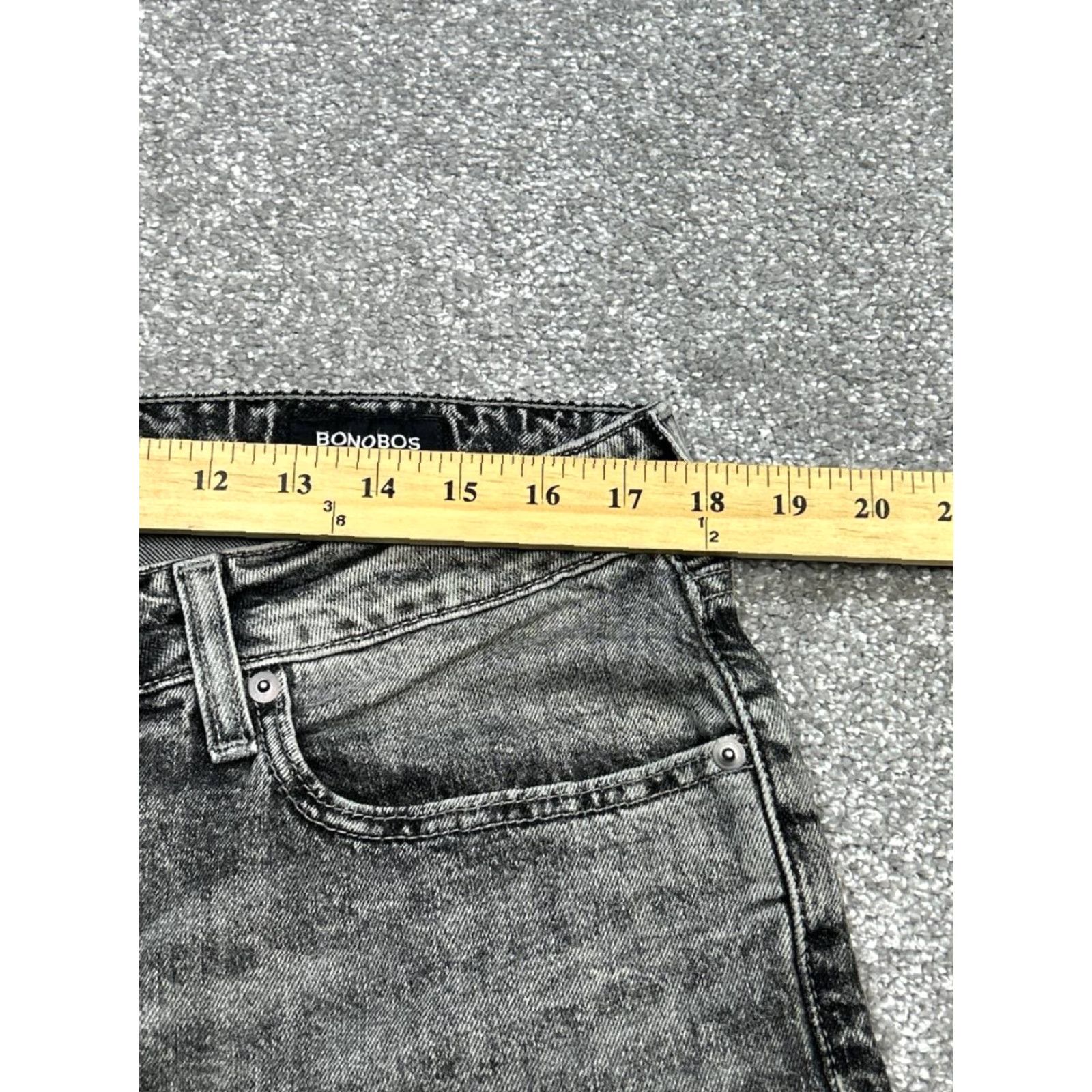 Bonobos Bonobos Jeans Mens 34 Gray Denim Cotton Mid Rise Athletic Fit Straight Leg 36x29 Size US 34 / EU 50 - 3 Thumbnail