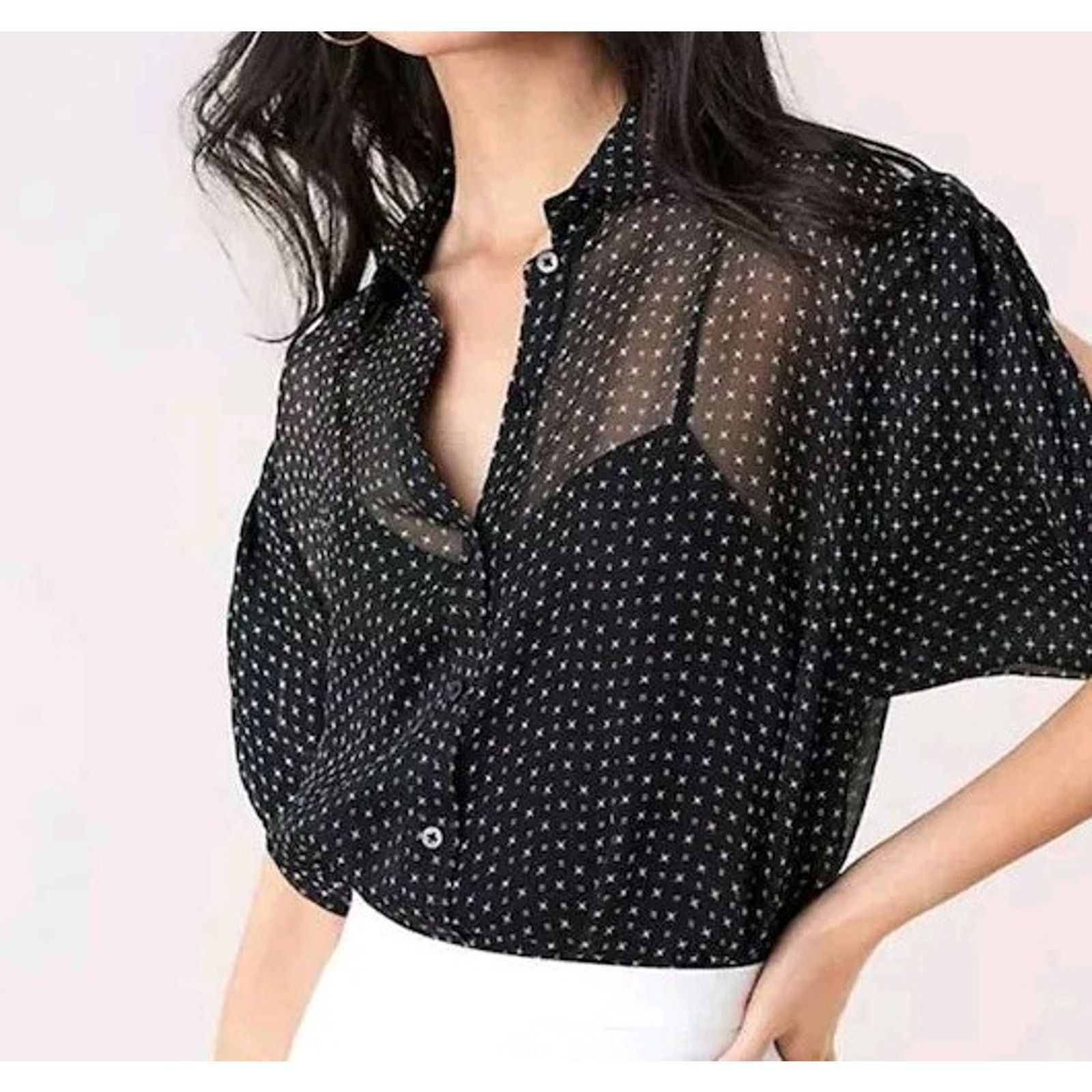 Diane von Furstenberg DIANE VON FURSTENBERG DVF BEATRIZ GEO Silk GRID L A002001 Size L / US 10 / IT 46 - 1 Thumbnail