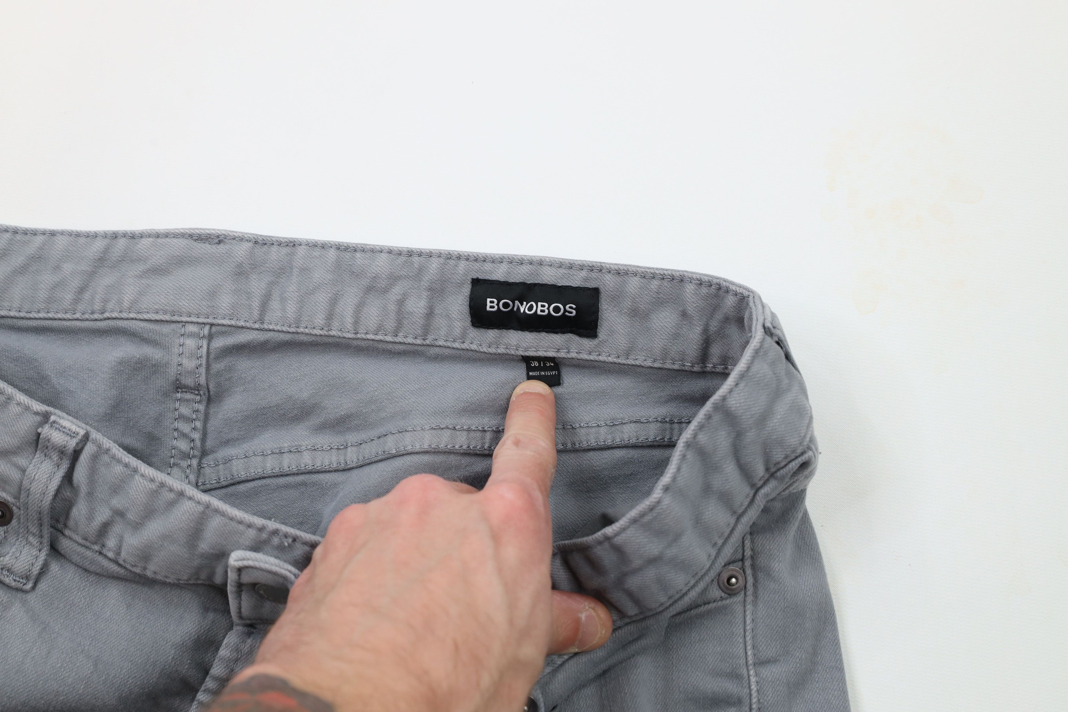 Bonobos × Vintage Bonobos Stretch Slim Tapered Leg Denim Jeans Pants Gray Size US 38 / EU 54 - 7 Thumbnail
