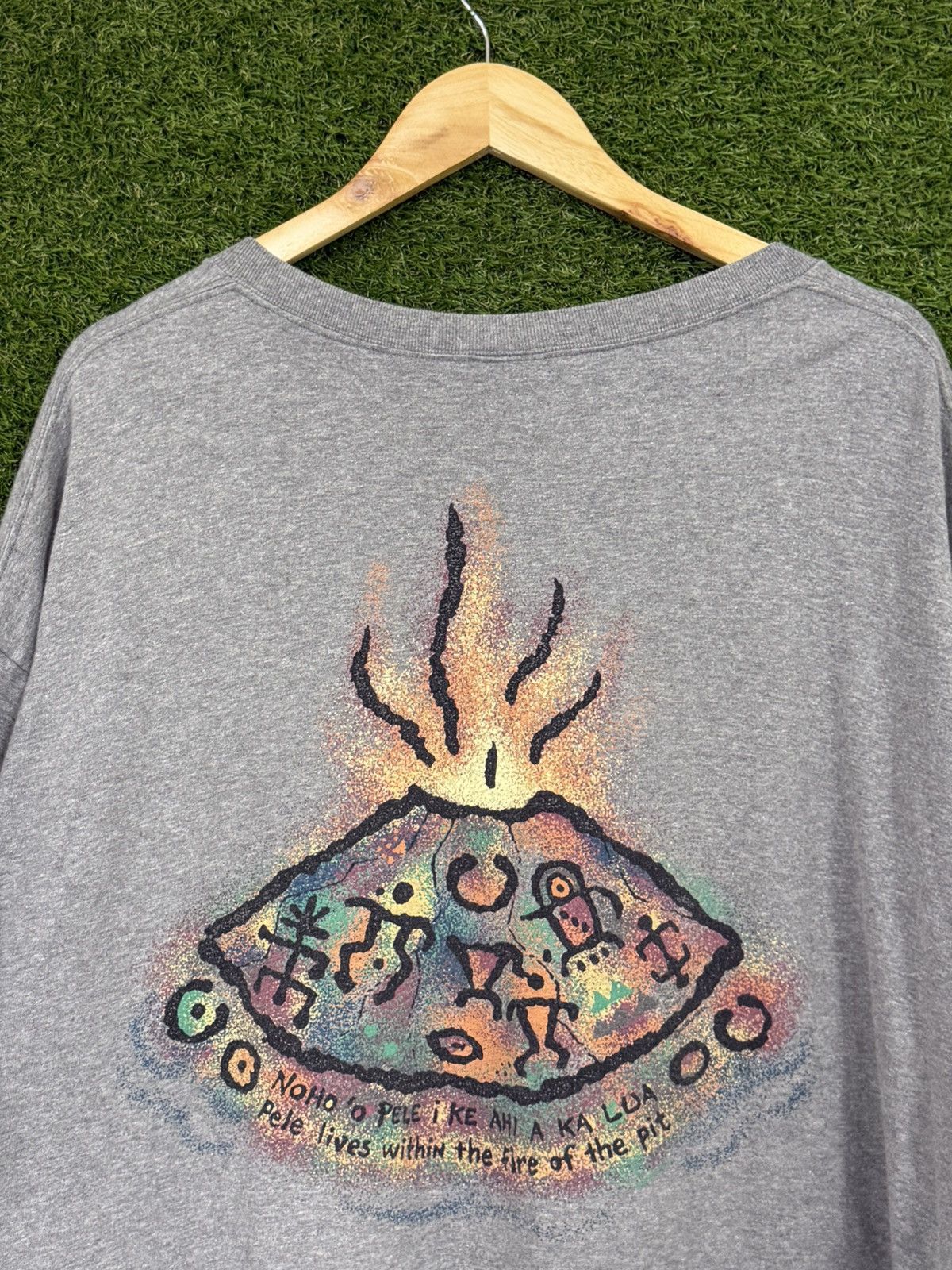 Vintage Vintage Heavyweight Tiki Tribal Fire Hawaii Tee Grey XXL 2XL Size US XXL / EU 58 / 5 - 3 Thumbnail