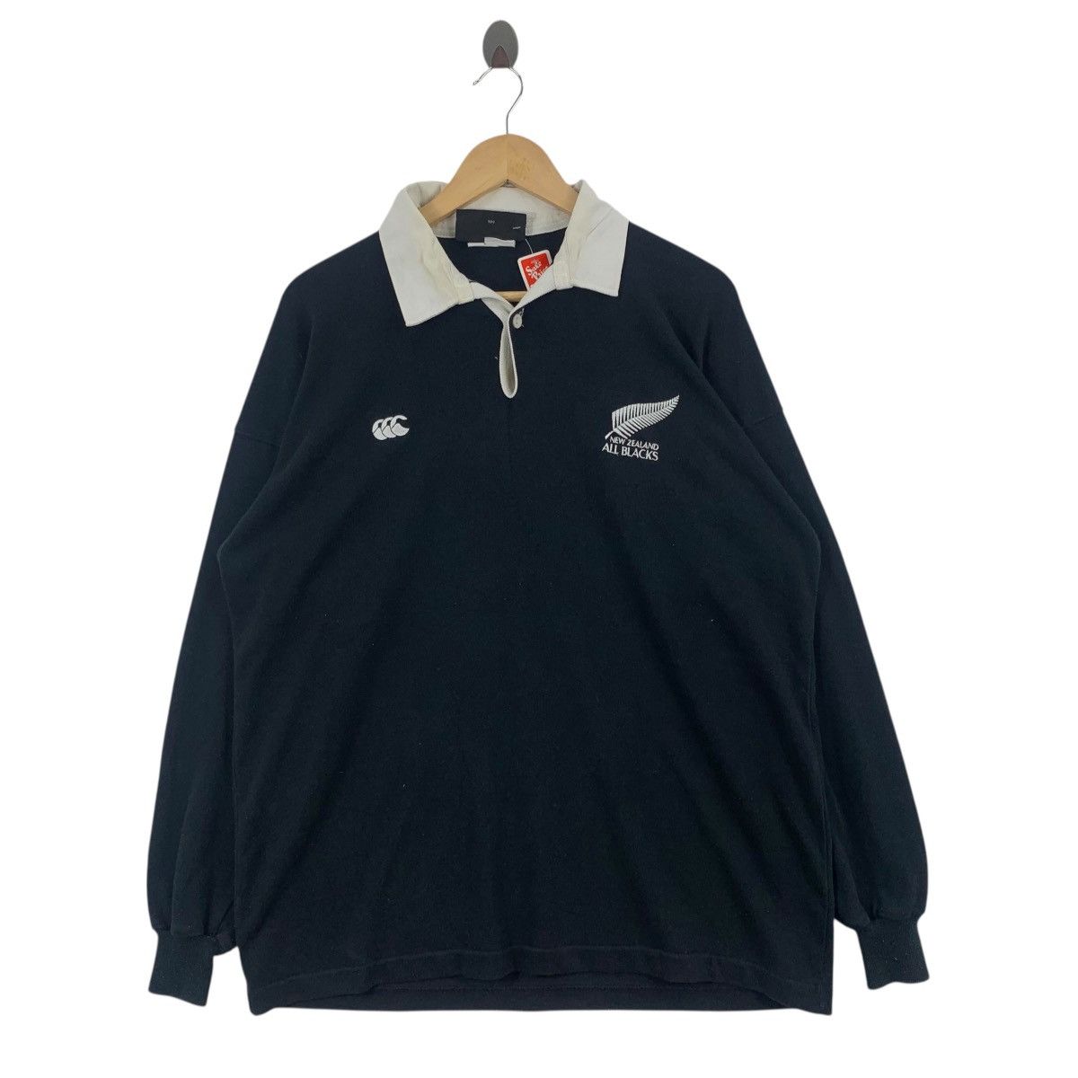 Canterbury of New Zealand Vintage CANTERBURY Of NEW ZEALAND All Black Rugby Tshirt Size US L / EU 52-54 / 3 - 1 Thumbnail