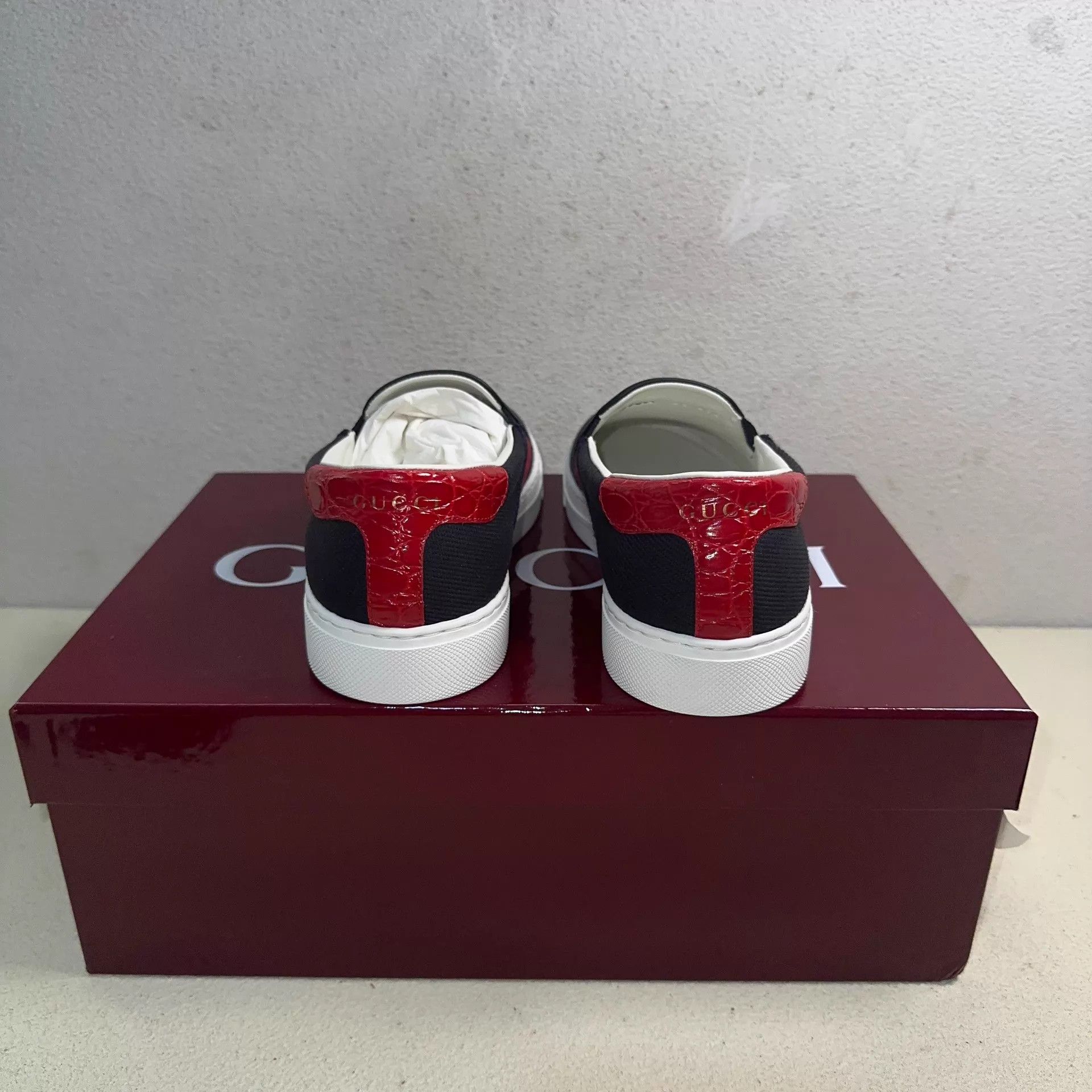 Gucci GUCCI ACE Canvas Sneaker Men's Black 40.5 Size US 7.5 / EU 40-41 - 3 Thumbnail