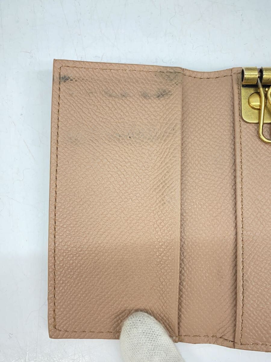 Balenciaga Balenciaga Leather 6-Ring Key Case Pink Beige Size ONE SIZE - 5 Thumbnail