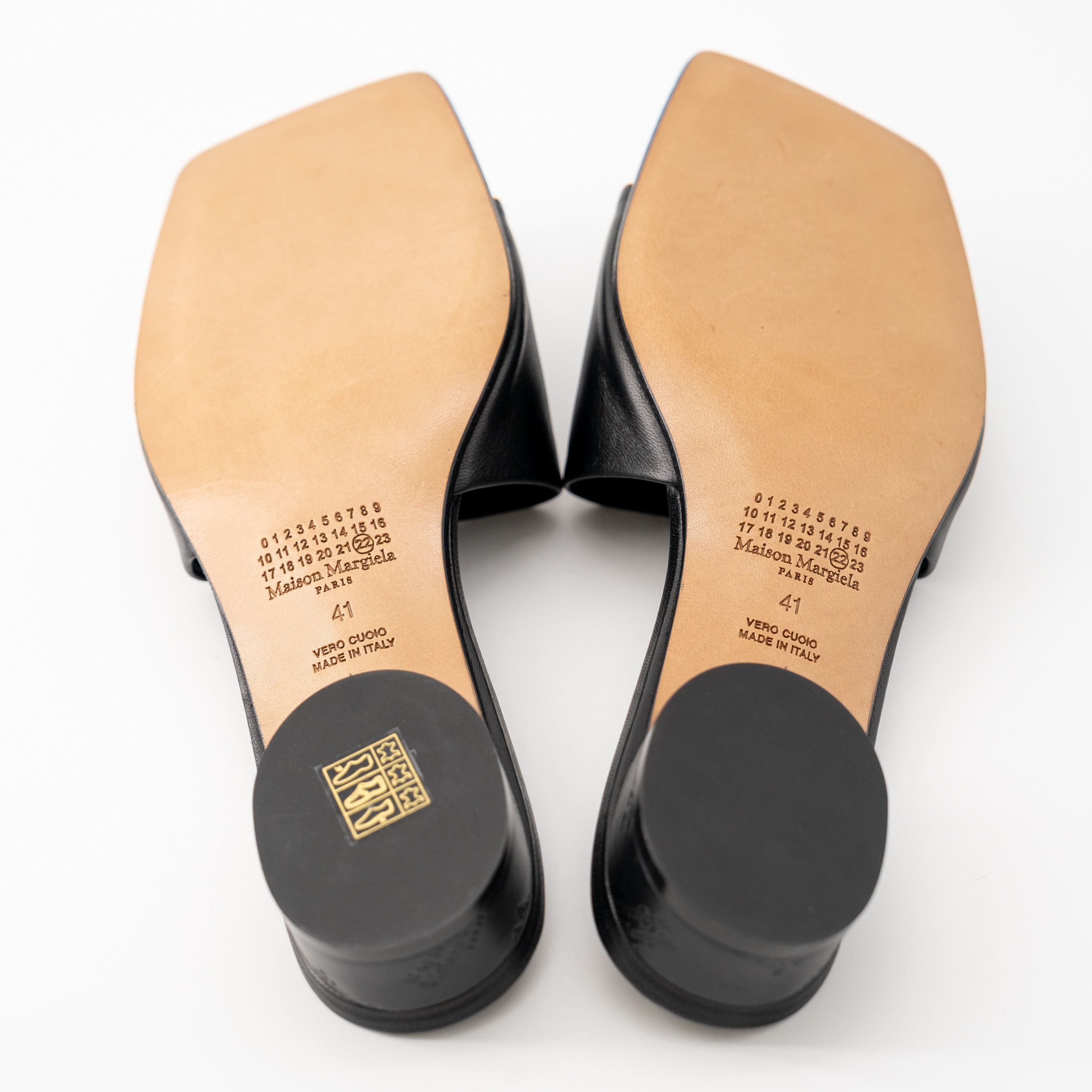 Gucci 41 11US - Maison Margiela Sandals Slip-on Black Leather Size US 11 / IT 41 - 4 Thumbnail