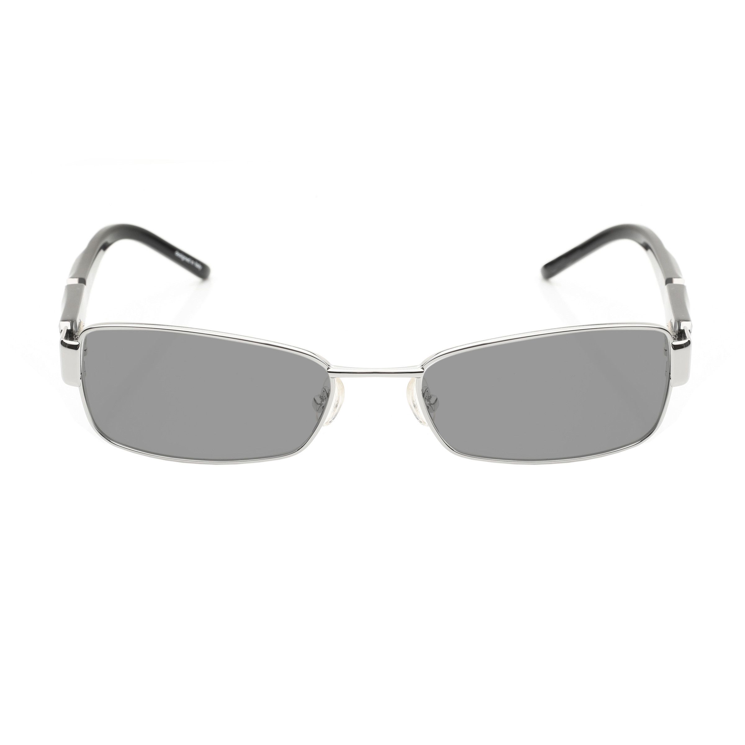 Valentino Valentino '90s Black & Silver Rectangular Sunglasses Size ONE SIZE - 1 Thumbnail