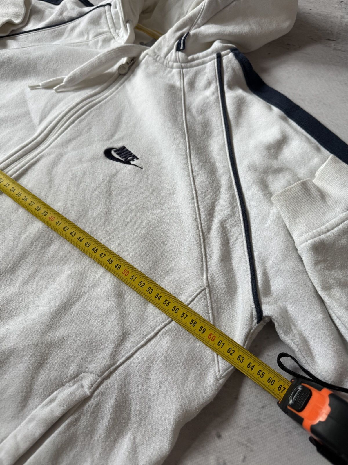 Nike × Vintage NIKE VINTAGE 00s y2k OVERSIZE BAGGY ZIP HOODIE CENTER LOGO Size US L / EU 52-54 / 3 - 10 Thumbnail