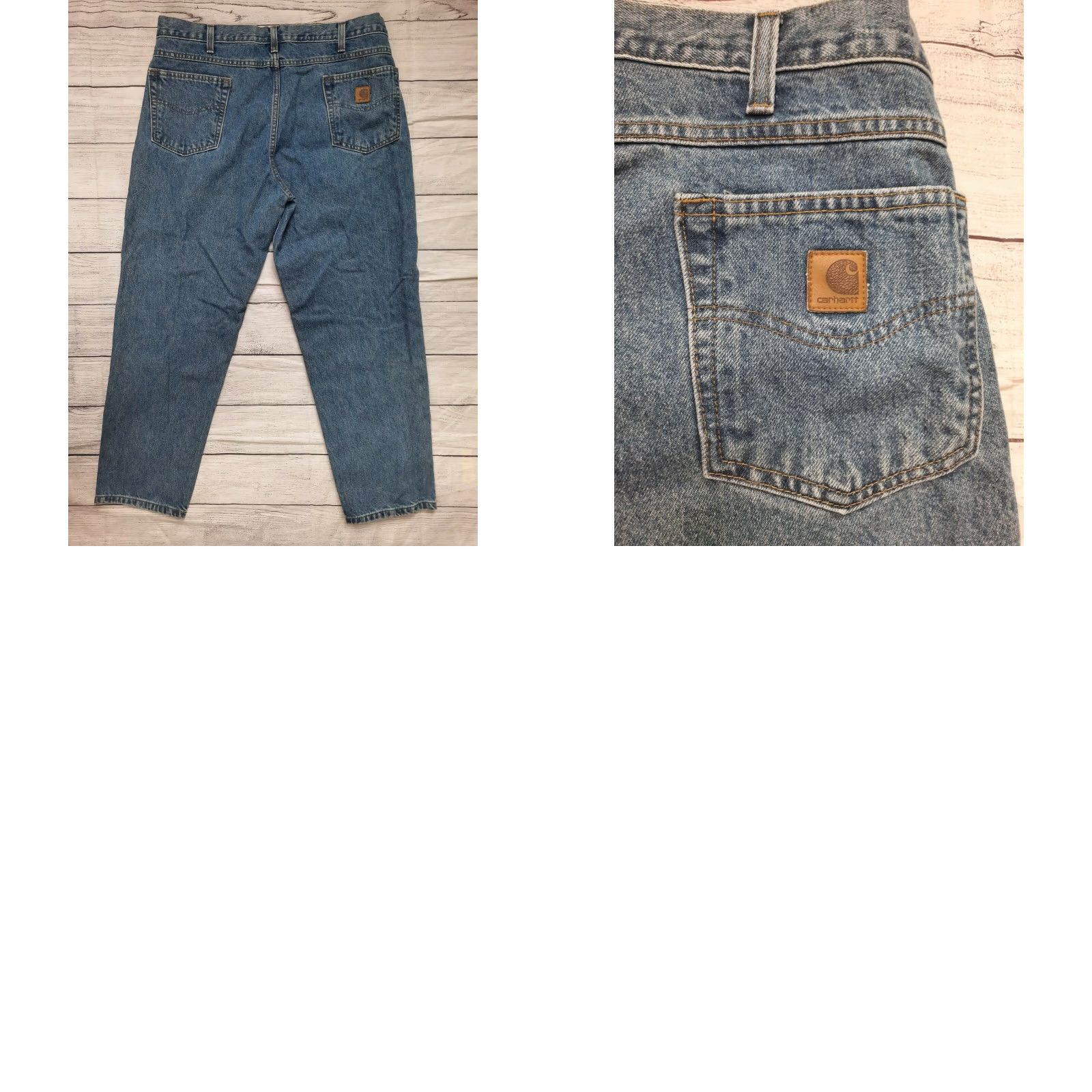 Carhartt VINTAGE Carhartt Men's Jeans Denim Blue 36 x 30 Traditional Fit 100% Cotton Workwear Straight Jeans Size US 36 / EU 52 - 8 Thumbnail