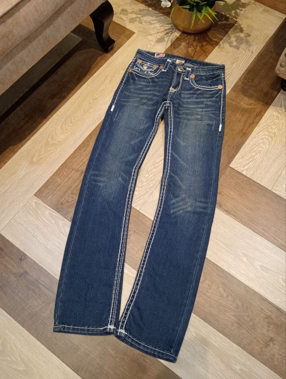 True Religion TRUE RELIGION BILLY SUPER T BLUE DENIM PANTS Size 27" / US 4 / IT 40 - 2 Thumbnail