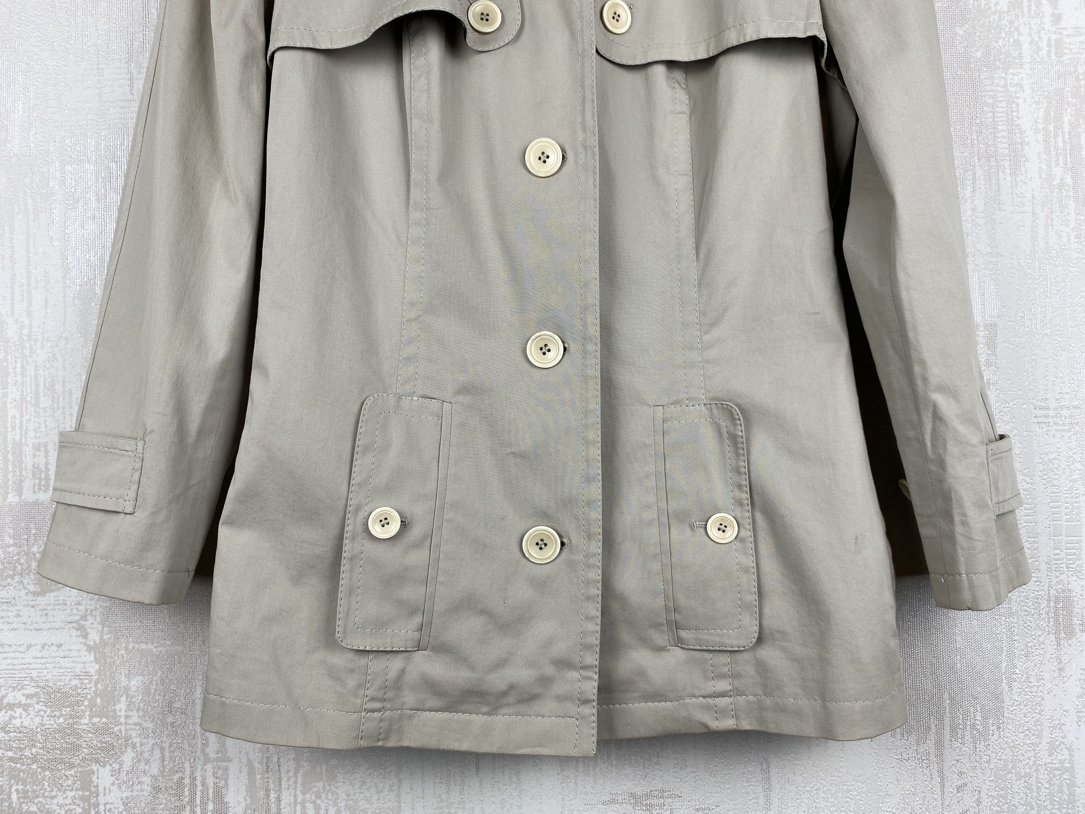 Designer × Dolce & Gabbana Dolce&Gabbana Cropped Trench Coat Leopard Lining Jacket Size XS / US 0-2 / IT 36-38 - 6 Thumbnail