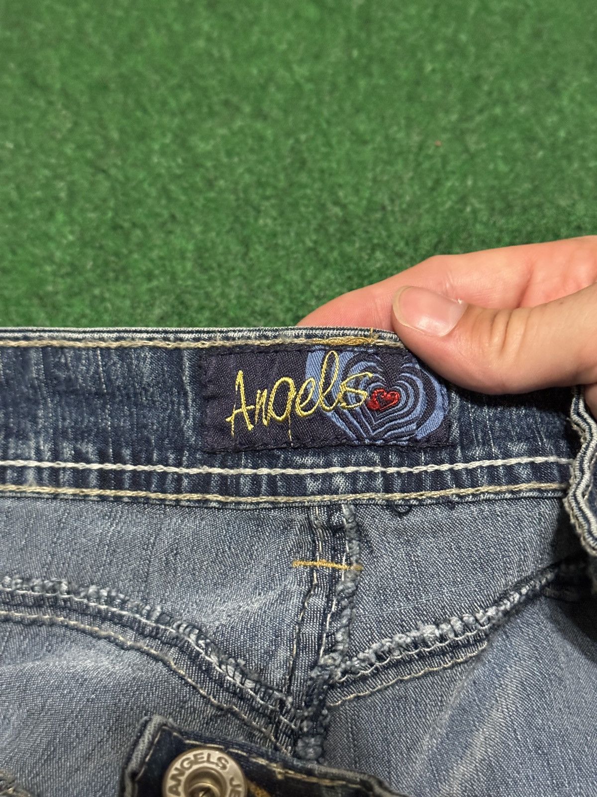Vintage Y2K Angels Low Rise Flare Womens 13 Stretch 32x32 Jeans Size 32" / US 10 / IT 46 - 4 Thumbnail