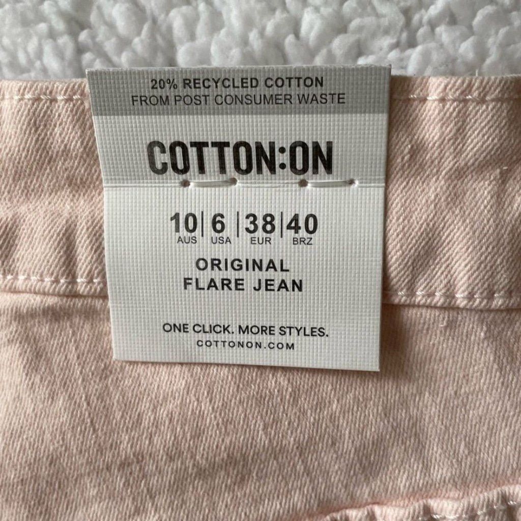Cotton On Cotton On Original Flare Jean in Soft Pink size 6 Size 28" / US 6 / IT 42 - 12 Thumbnail