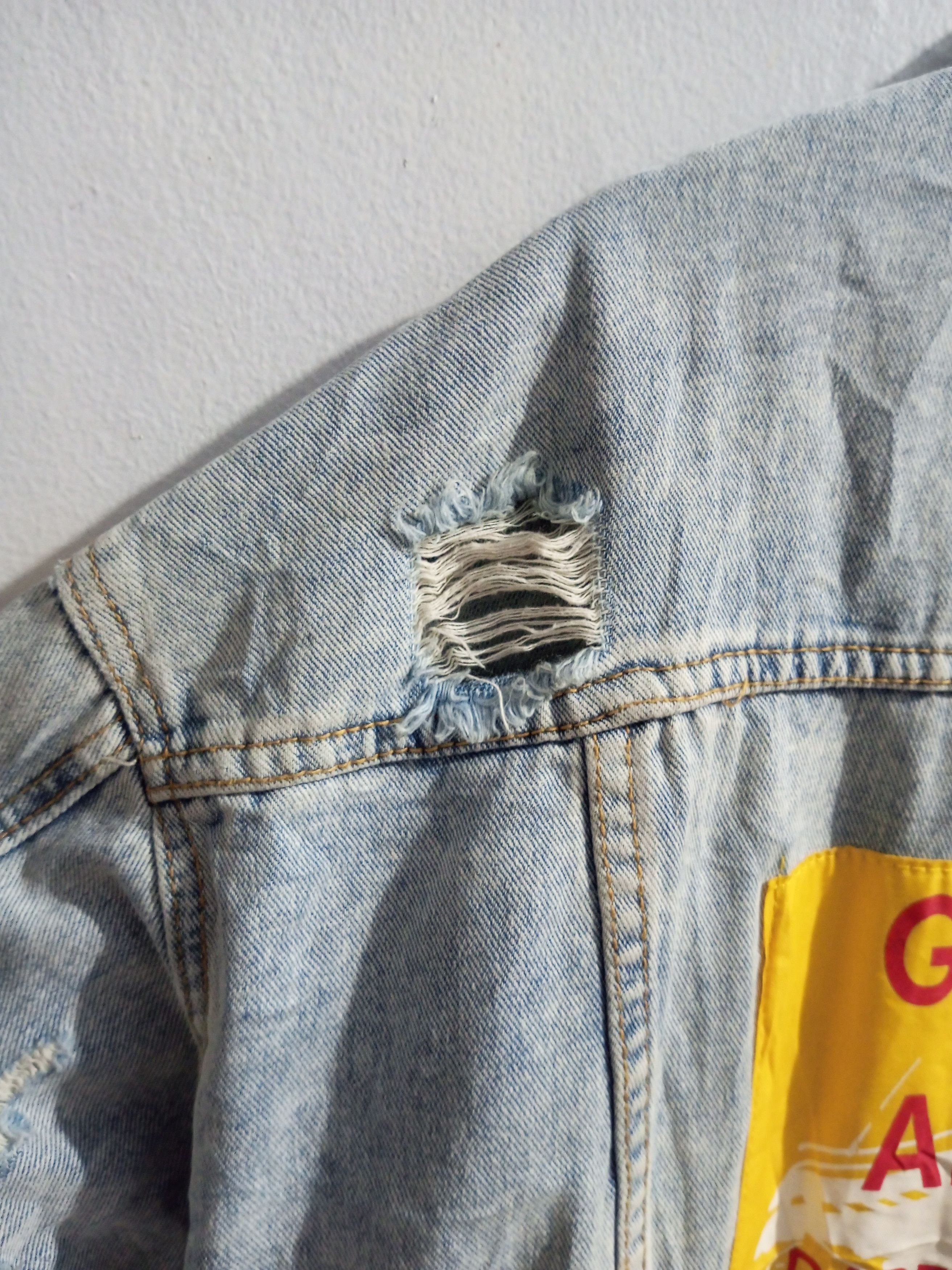 Japanese Brand × Vintage Vintage vampire weekend distressed denim trucker jacket Size US XL / EU 56 / 4 - 15 Thumbnail