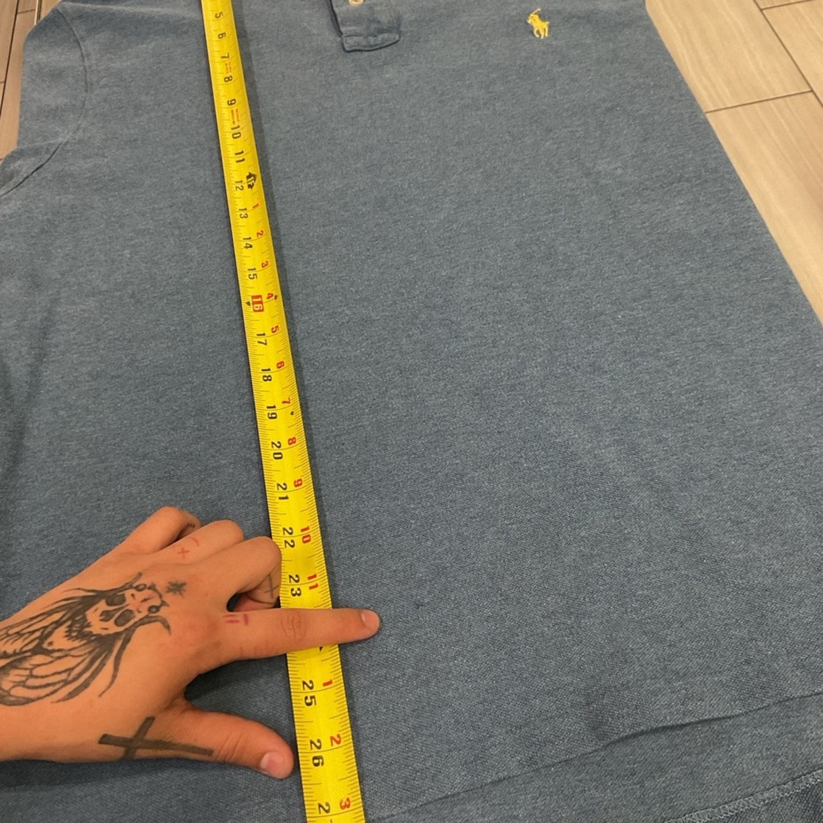 Polo Ralph Lauren Polo Ralph Lauren Blue Custom Fit Polo Shirt Size US XL / EU 56 / 4 - 5 Thumbnail