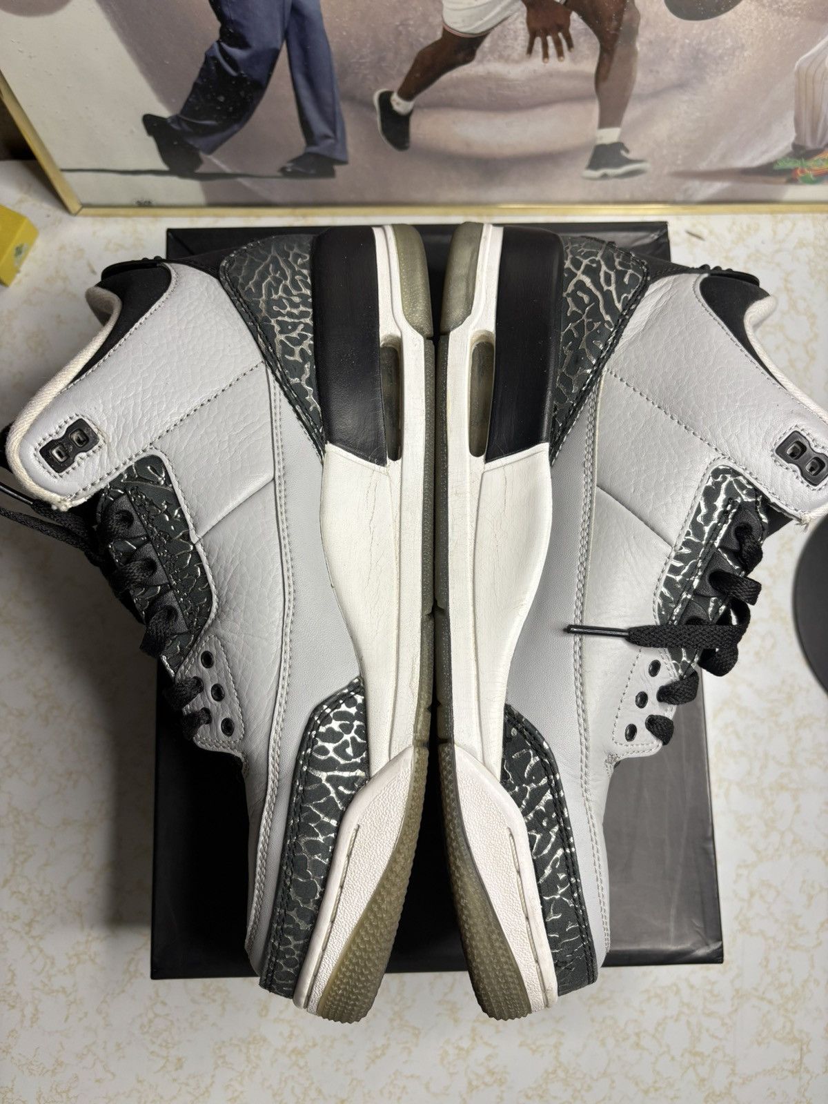 Jordan Brand Air Jordan 3 Retro Wolf Grey 2014 Size US 10 / EU 43 - 3 Thumbnail