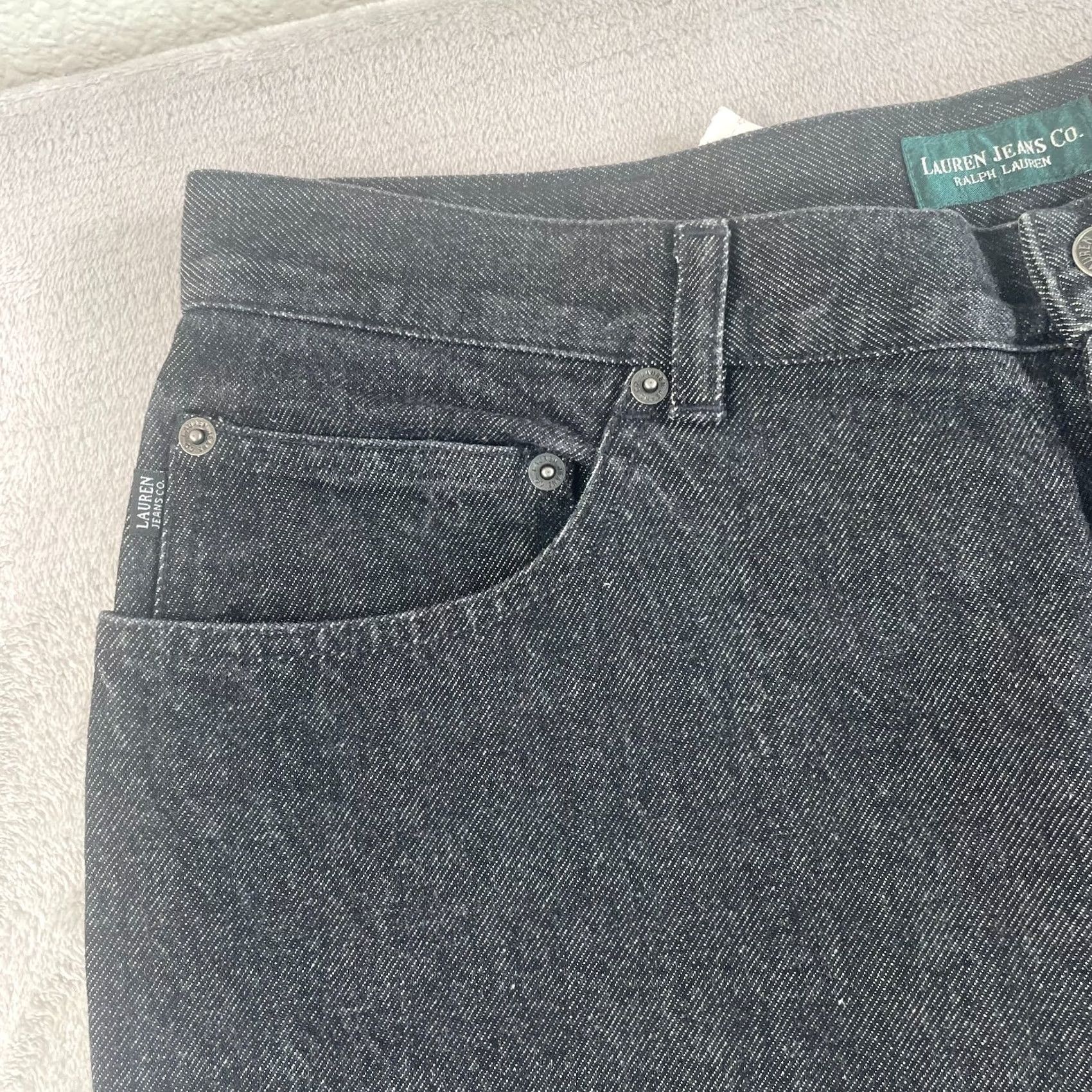 Ralph Lauren Lauren Ralph Lauren Jeans Women 16 Black High Rise Straight Leg NWT Size 38" / US 16 / IT 52 - 4 Thumbnail