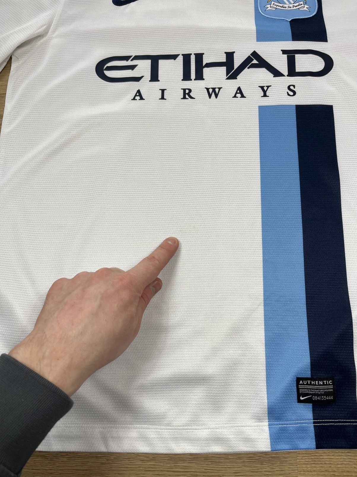 Nike Nike Manchester City 2013-14 Away Jersey Shirt White Etihad Size US M / EU 48-50 / 2 - 5 Thumbnail