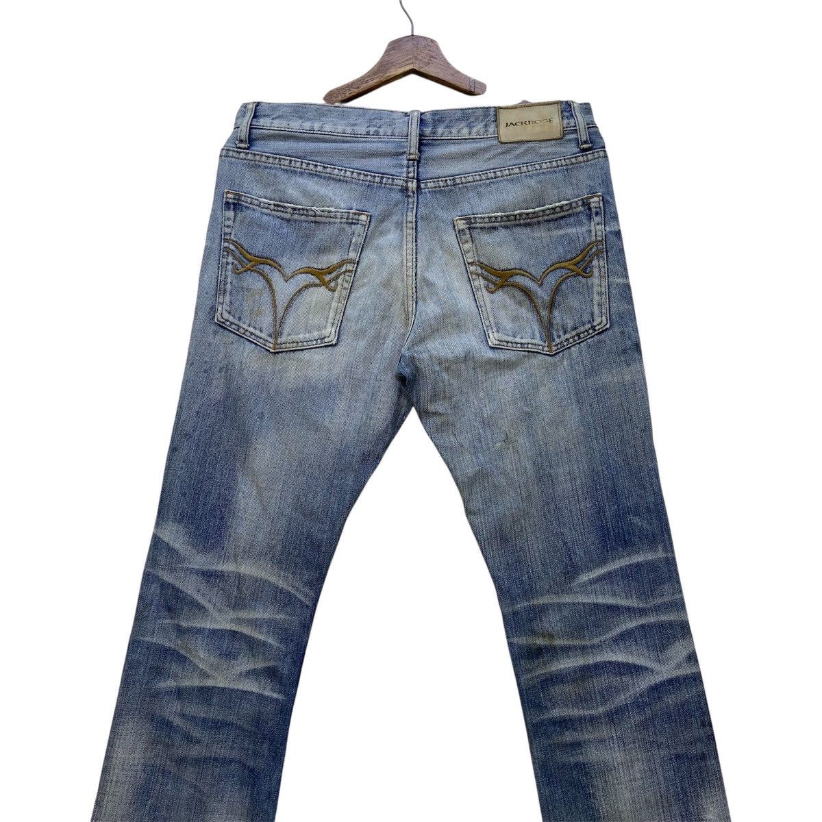 JACKROSE Flare Jackrose Distressed Denim Jeans Size US 31 - 2 Thumbnail