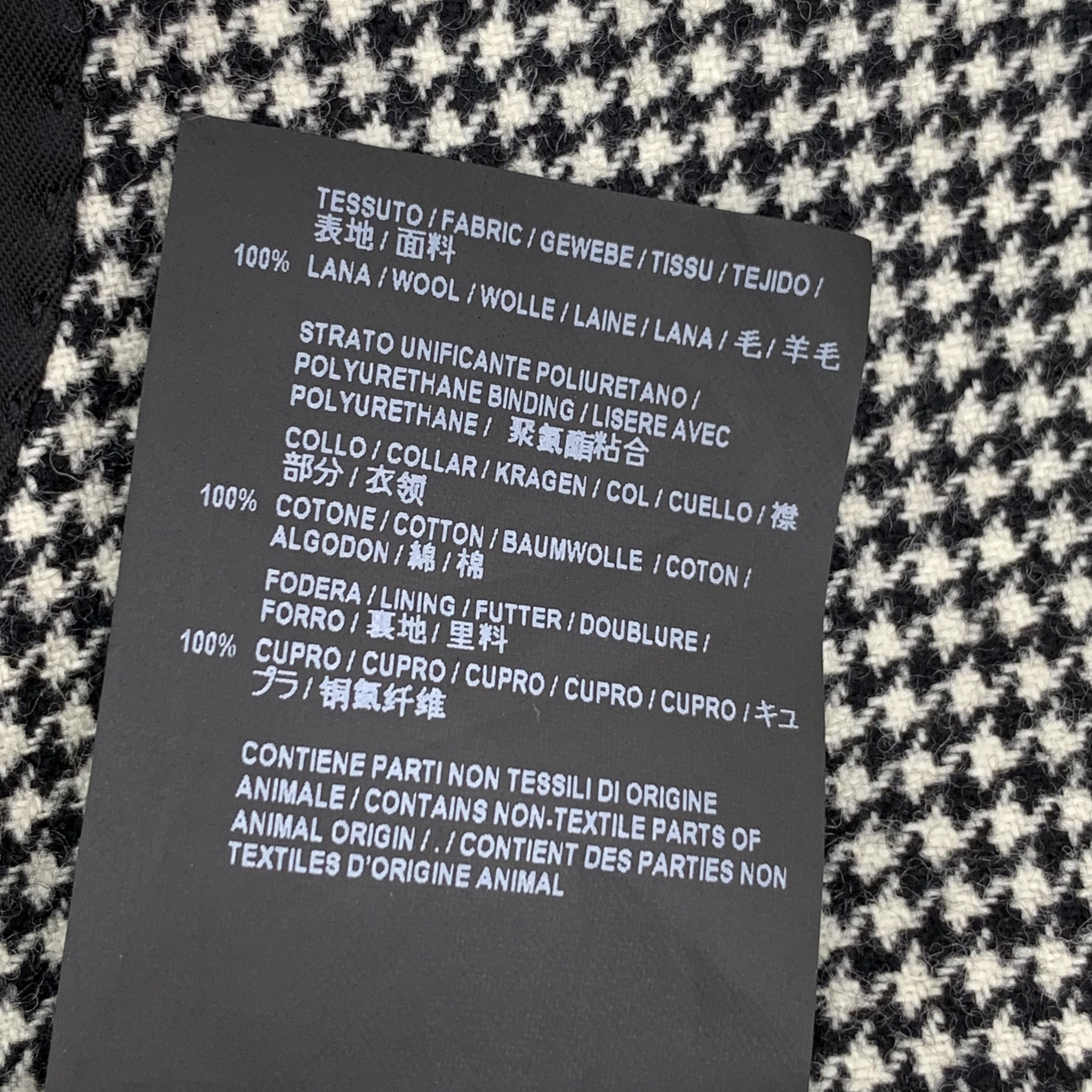 Balenciaga Balenciaga Houndstooth Wool Coat (Size S) Size S / US 4 / IT 40 - 3 Thumbnail