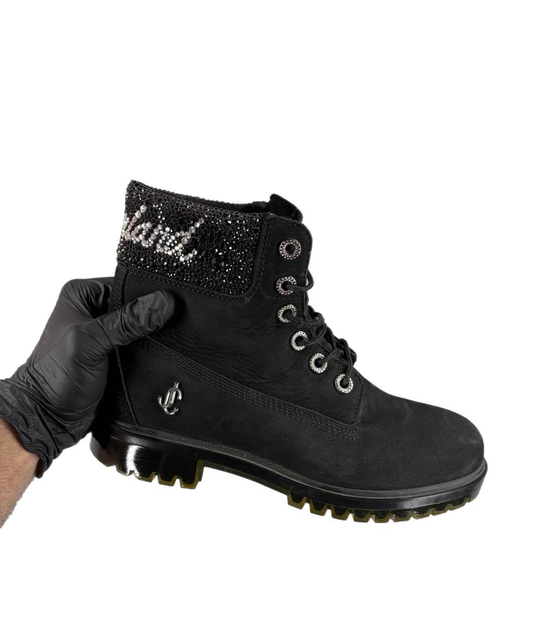 Jimmy Choo × Timberland Jimmy Choo x Timberland crystal utility boots black nubuk Size US 10 / EU 43 - 3 Thumbnail