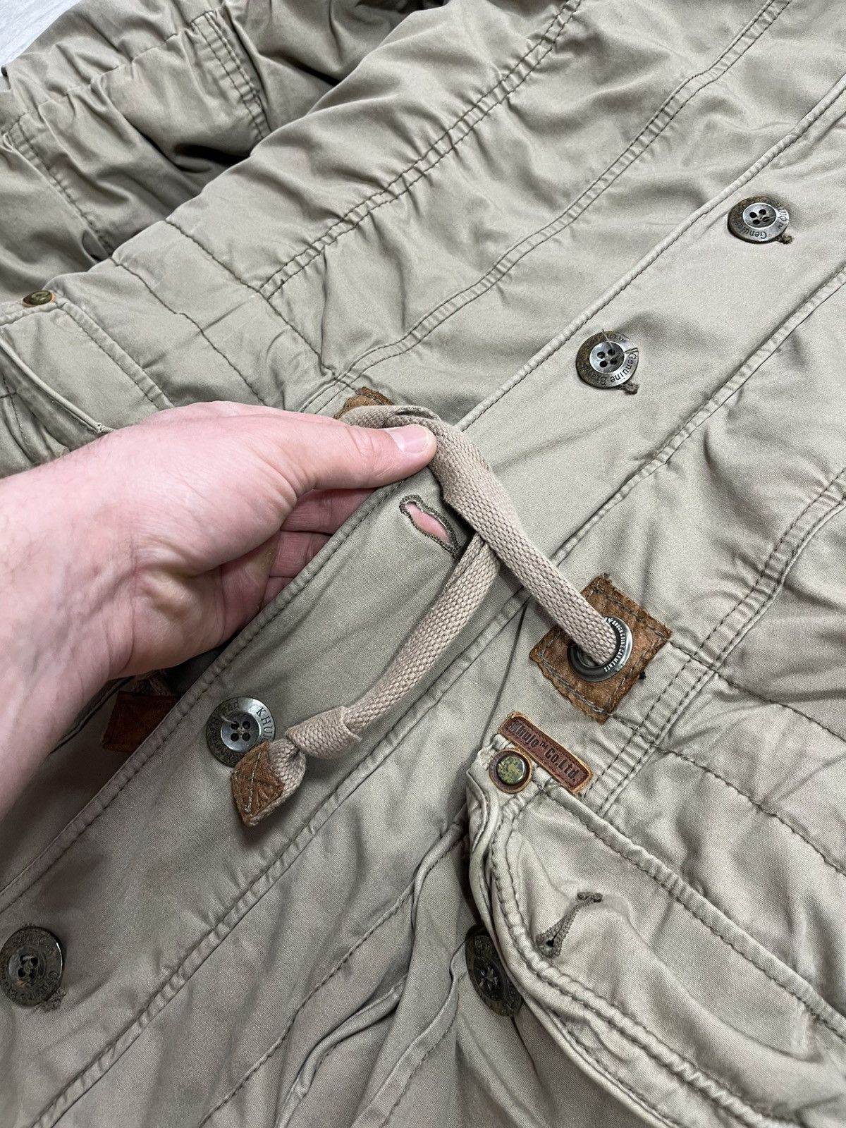 khujo Khujo Women’s Khaki Military Cargo Parka Jacket Coat Size L Size S / US 4 / IT 40 - 8 Thumbnail