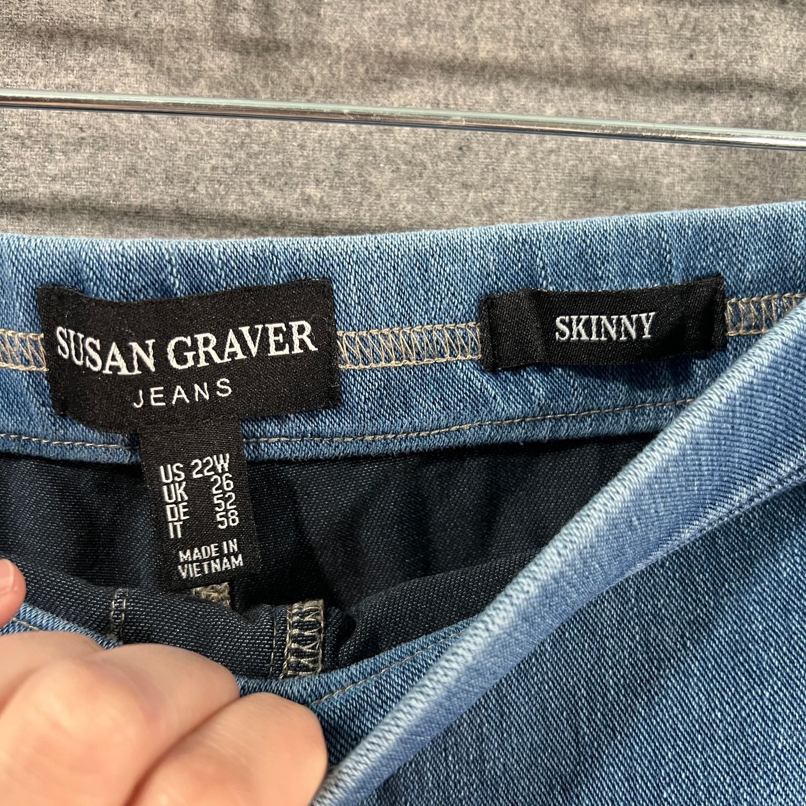 Other Susan Graver Regular Cool Touch Denim Pull-On Ankle Jean Size 22" - 3 Thumbnail