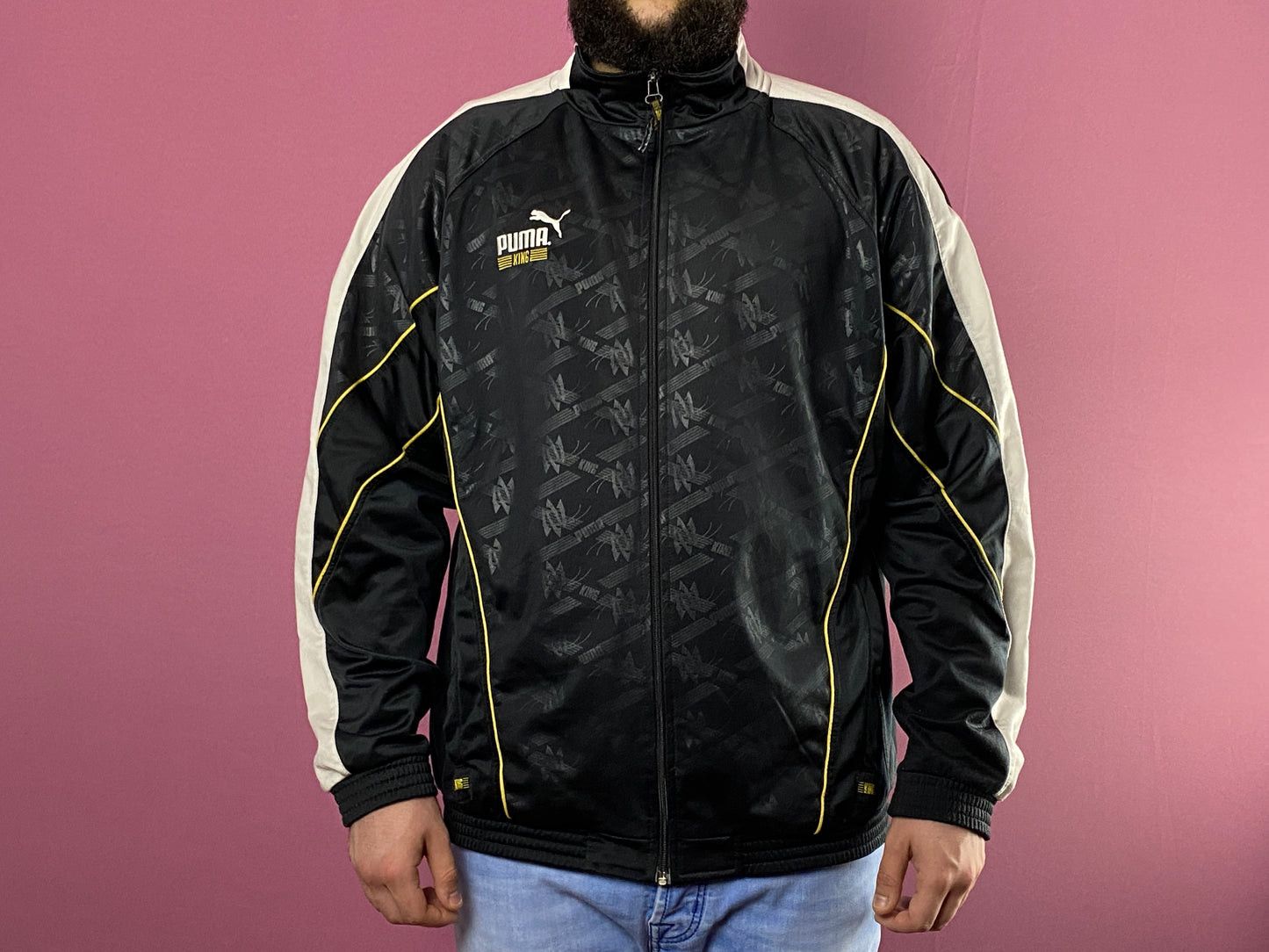 Puma × Vintage 80s Puma King Monogram Vintage Men's Track Jacket - XL Size US XL / EU 56 / 4 - 4 Thumbnail