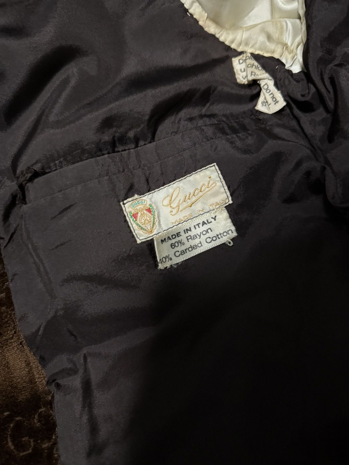 Gucci 80s Gucci Suede Monogram Jacket Blazer Size US S / EU 44-46 / 1 - 7 Thumbnail