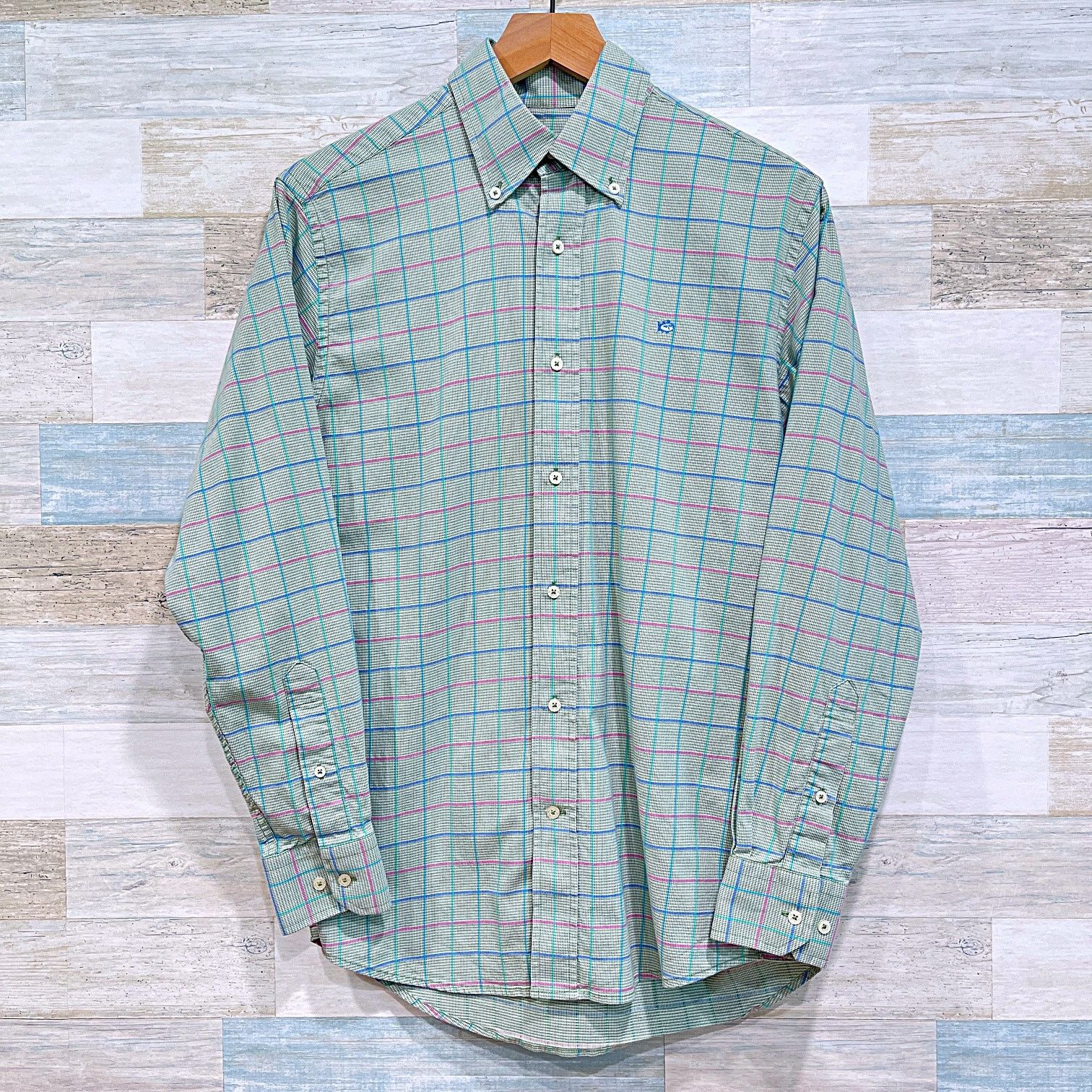 Southern Tide Southern Tide Grid Check Button Down Shirt Green Cotton S Size US S / EU 44-46 / 1 - 1 Thumbnail