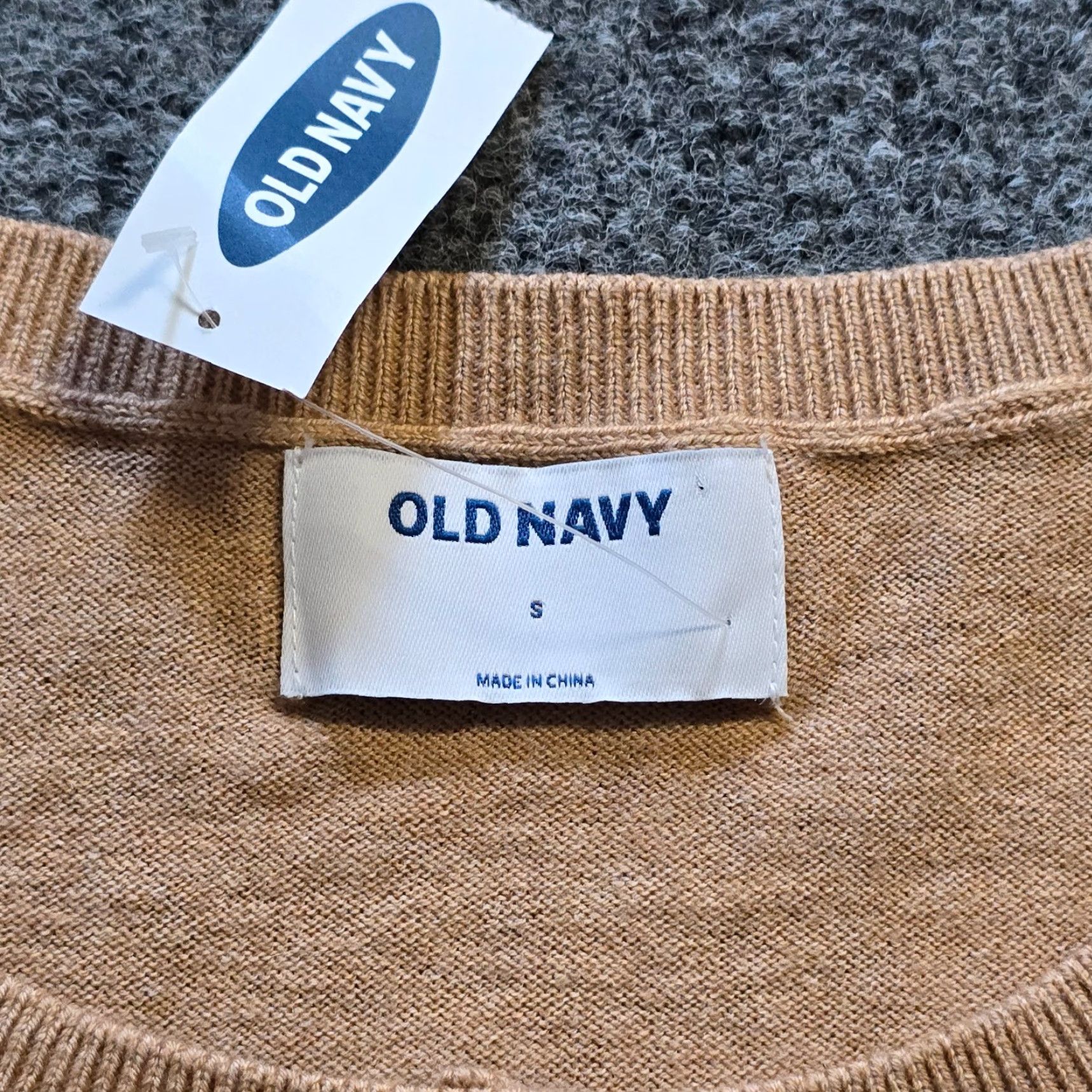 Old Navy Old Navy Sweater Cardigan Women Size S Brown Beige Long Sleeve Round Neck Casual Knit Cotton Viscose Regular Fall Spring Winter Capsule Basic Size S / US 4 / IT 40 - 3 Thumbnail