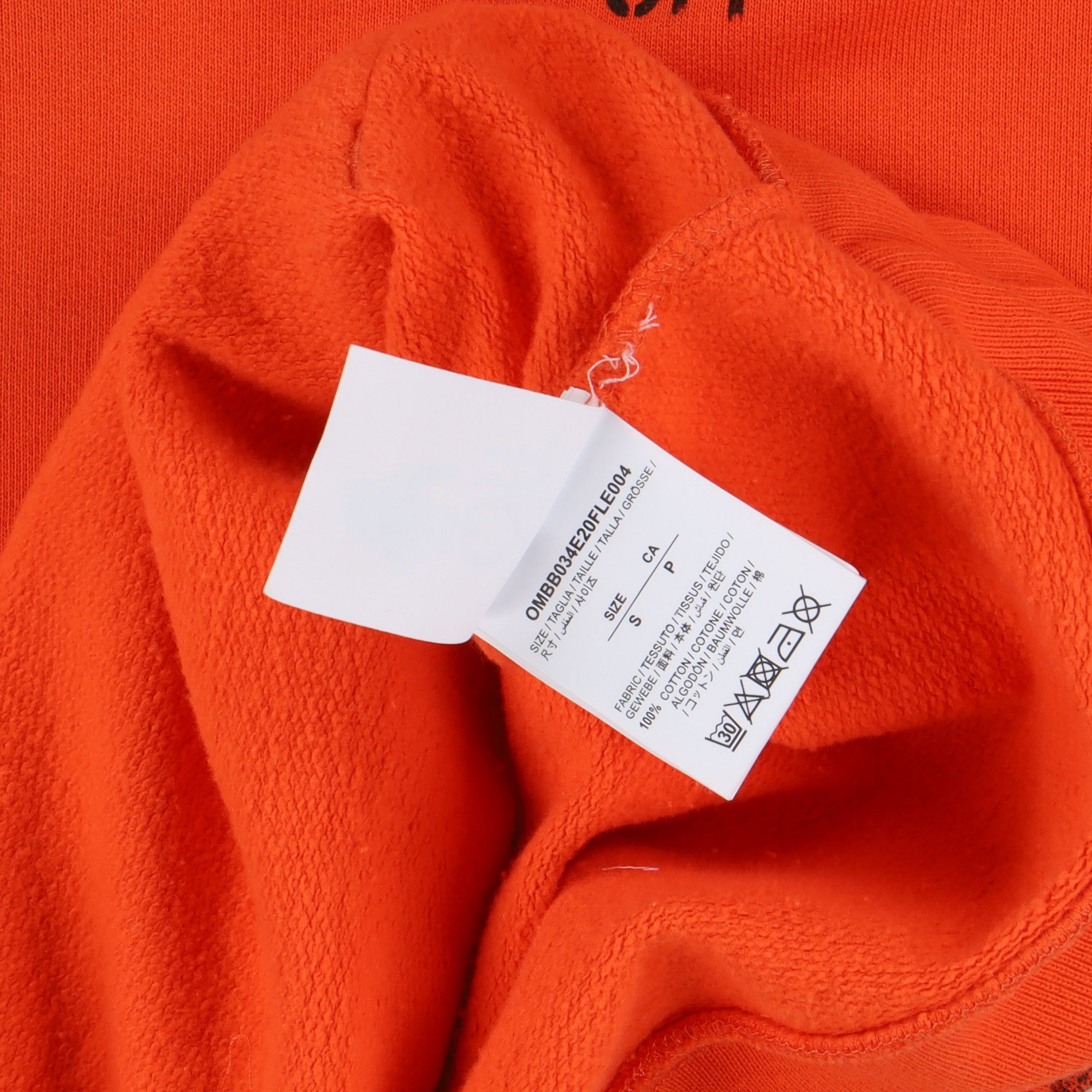 Off-White Orange Spayed Stencil Arrows Hoodie Size S / US 4 / IT 40 - 6 Thumbnail