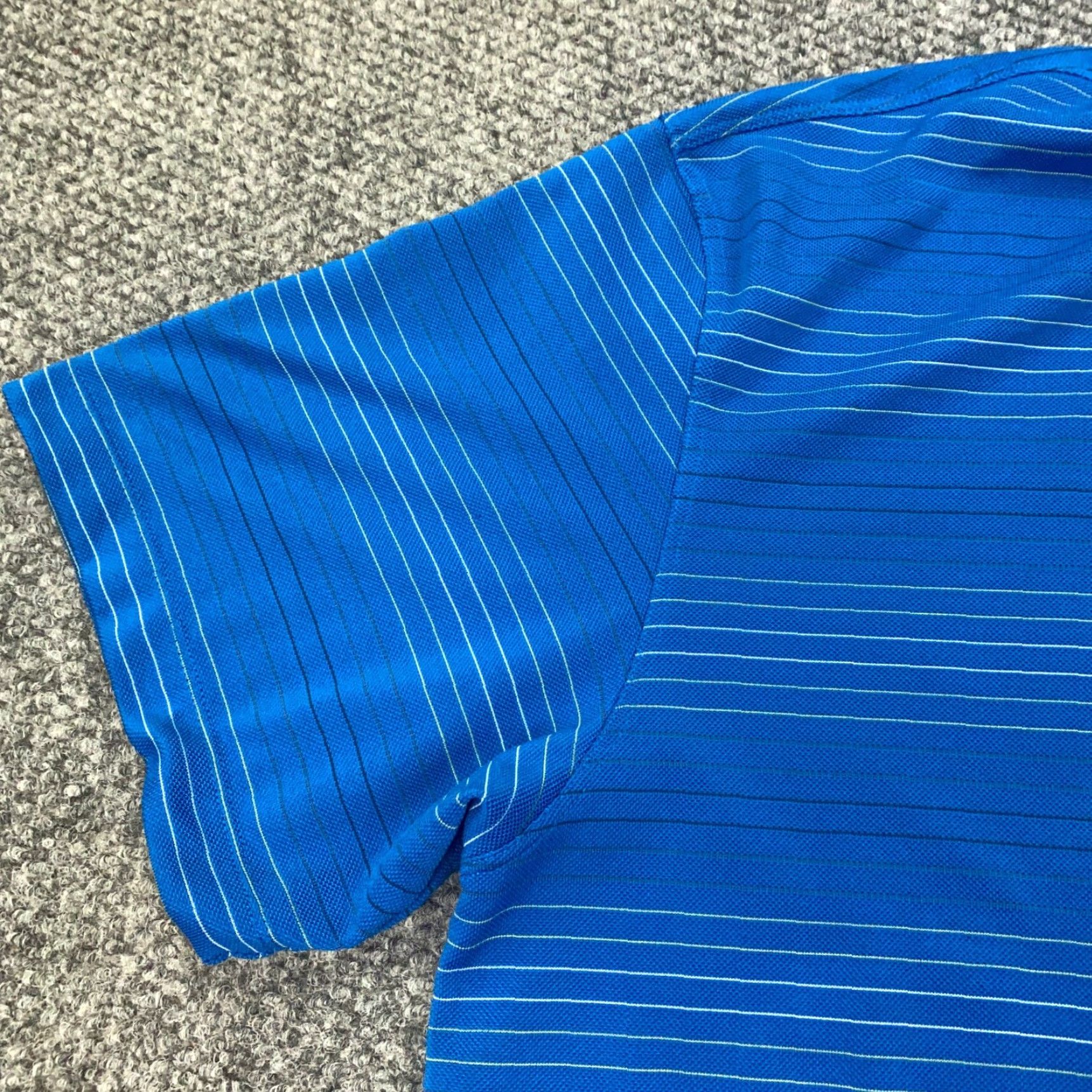 Nike Nike Golf Shirt Mens XXL Blue Striped Polo Embroidered Swoosh Logo Nike FitDry Polo Shirt Mens 2XL Blue Nike Golf Embroidered Swoosh Logo Golf Shirt Size US XXL / EU 58 / 5 - 4 Thumbnail