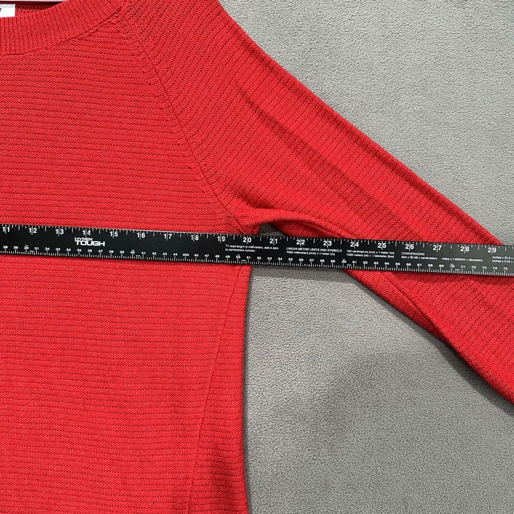 Old Navy Old Navy Lightweight Red Knit Sweater Womens M Regular Boat Neck Holiday Pullover Size M / US 6-8 / IT 42-44 - 6 Thumbnail