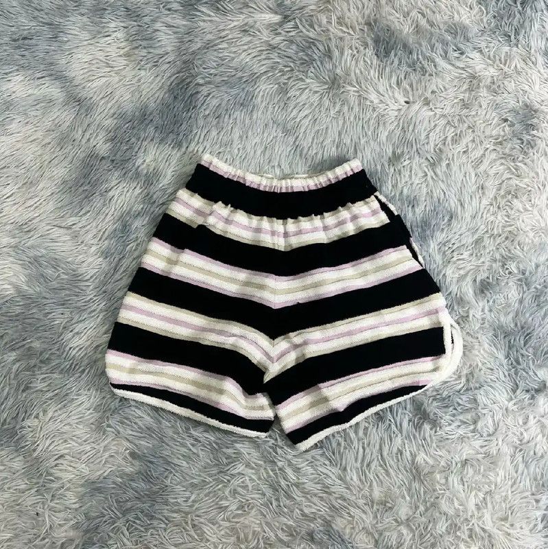 Fendi Fendi Women's S Size Striped Cotton Shorts 0089 Size 23" - 1 Thumbnail