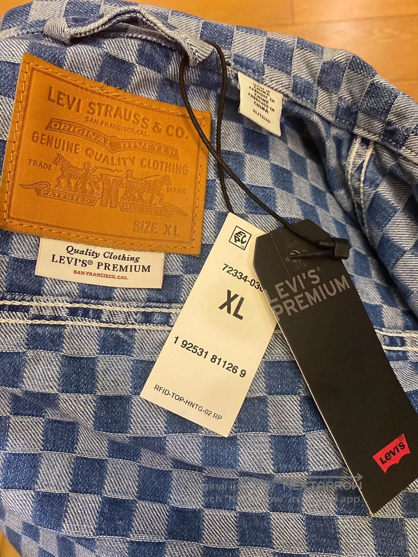 Levi's levi's checkered denim jacket for spring autumn. Size US XL / EU 56 / 4 - 8 Thumbnail