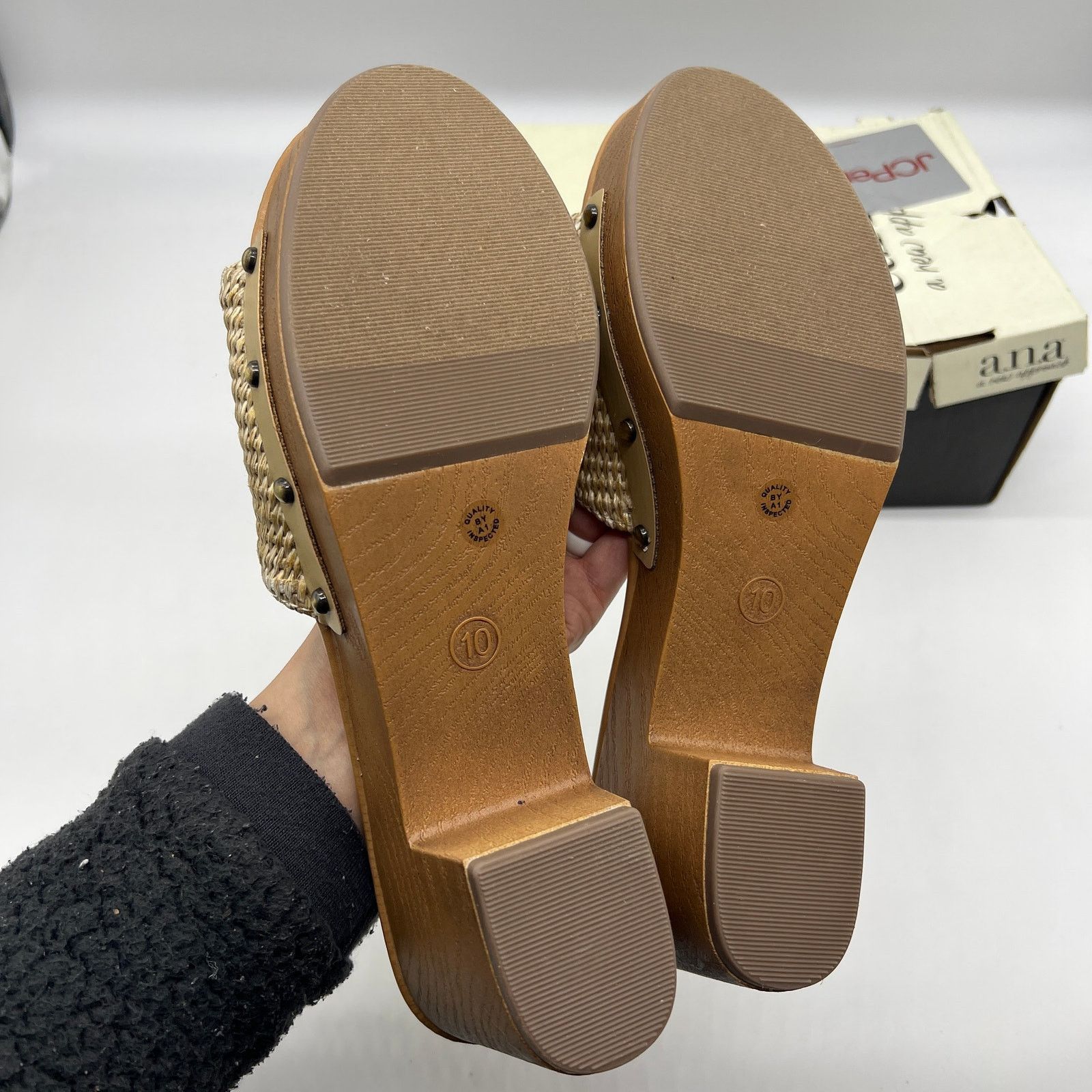Other a.n.a. Women Shoes Robinson Casual Heel Natural Color Size US 10 / IT 40 - 10 Thumbnail