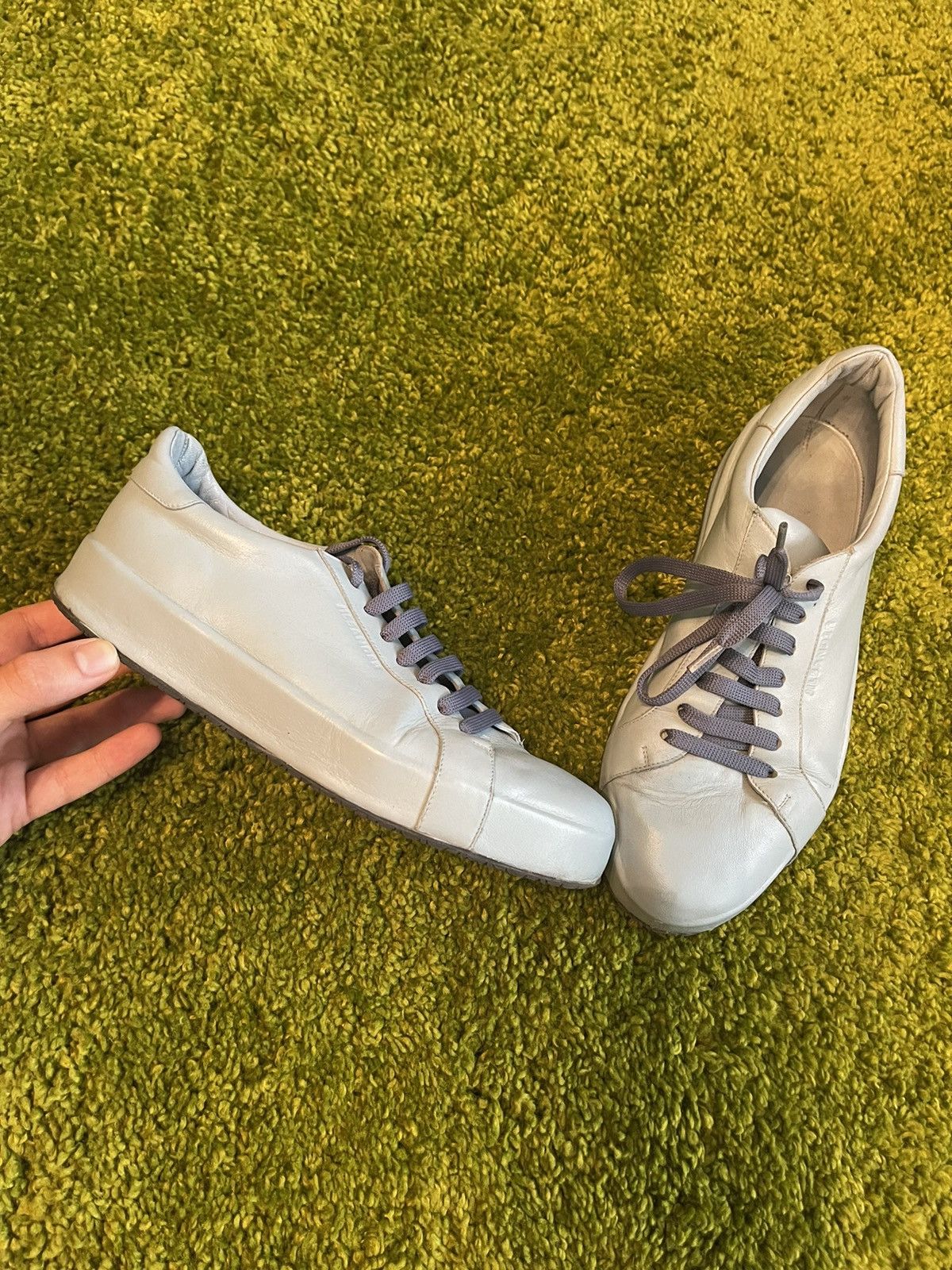 Designer × Jil Sander Jil Sander avant Garde real leather sneakers Size US 8 / IT 38 - 1 Thumbnail