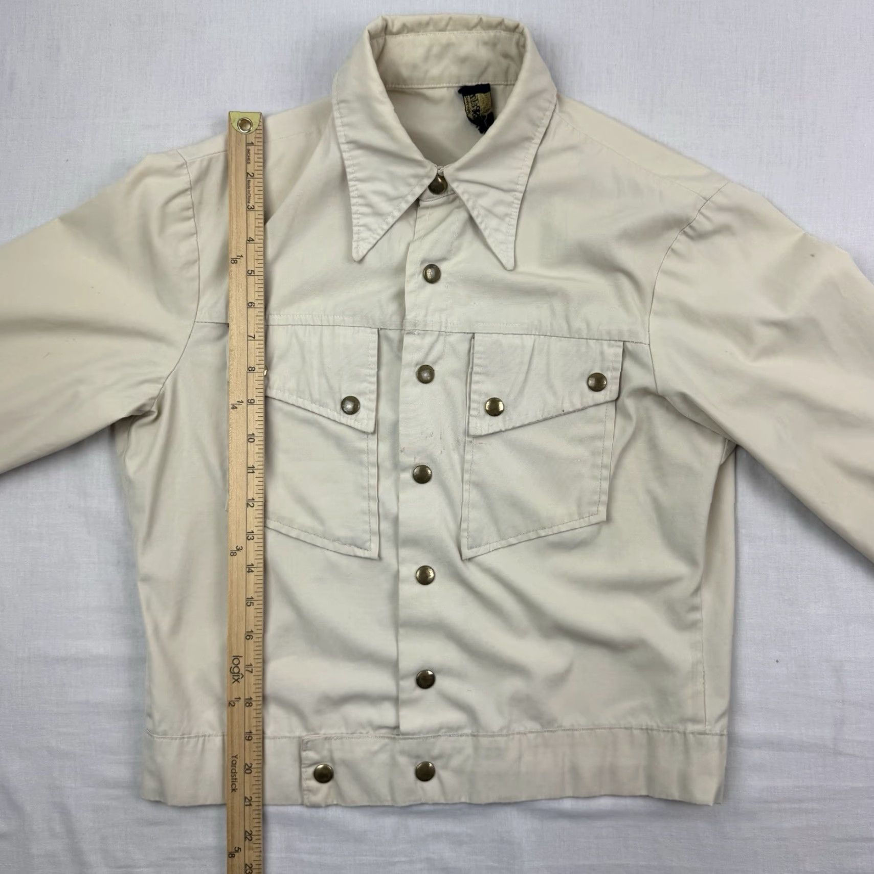 Vintage VINTAGE Spatz Jacket Womens M Hipster 70s 60s Collared Snap Ivory Size M / US 6-8 / IT 42-44 - 5 Thumbnail