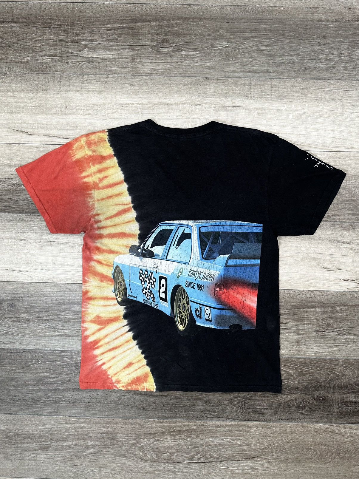 Travis Scott Cactus Jack Hot Wheels BMW M3 Tie Dye Flame Tee