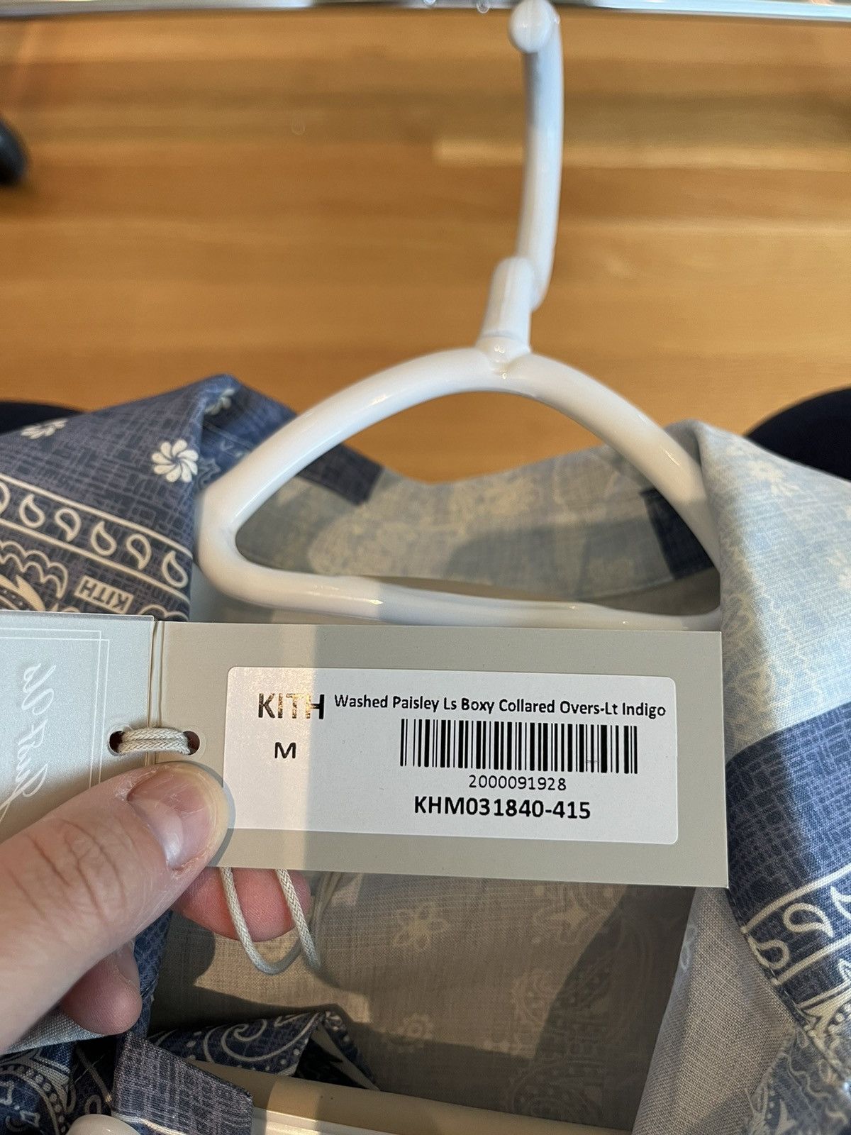 Kith Kith Washed Blue Paisley Boxy Collared Oversized LS Size US M / EU 48-50 / 2 - 4 Thumbnail