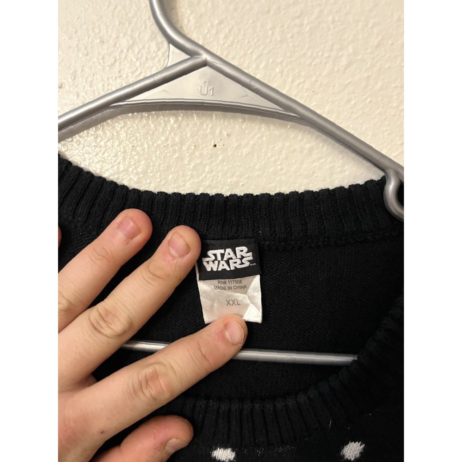 Star Wars Star Wars Shirt Mens 2XL Black Ugly Christmas Sweater Darth Vader Lightsaber Long Sleeve Knit Pullover Holiday 90s Theme Christmas Party Size US XXL / EU 58 / 5 - 2 Thumbnail