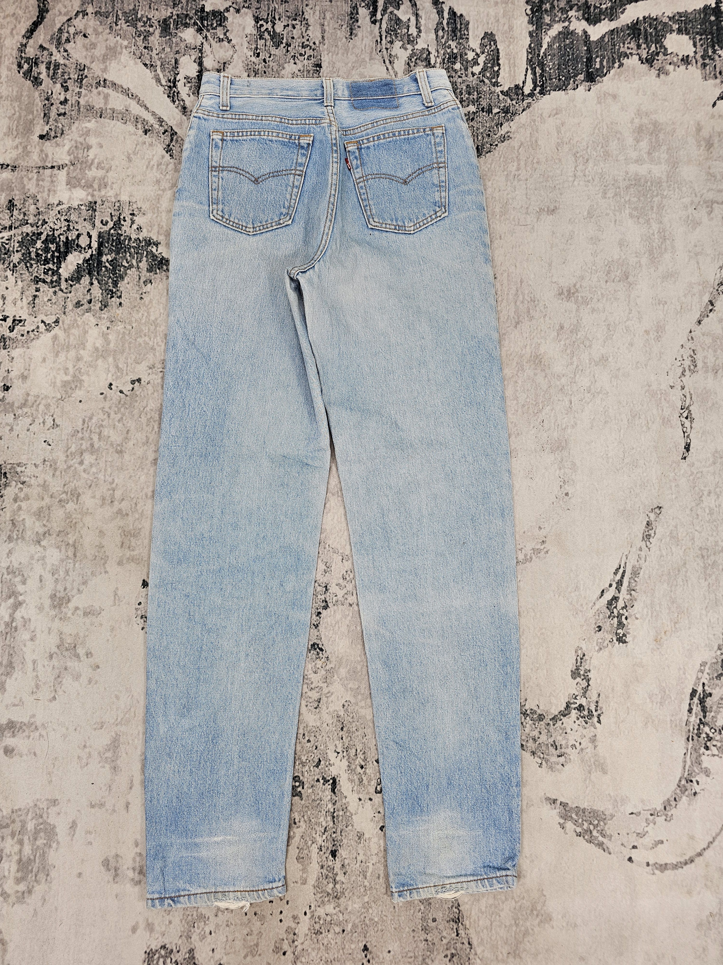 Levi's Vintage Clothing Vtg 90's LEVIS 501 Made In Usa Ripped Taper Light Blue L0530 Size US 29 - 2 Thumbnail