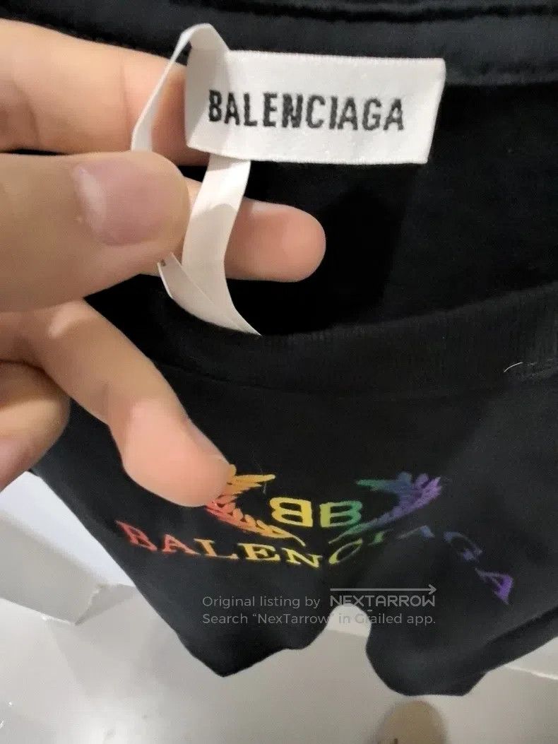 Balenciaga Balenciaga Rainbow wheat ear short sleeve T-shirt Size US XL / EU 56 / 4 - 3 Thumbnail