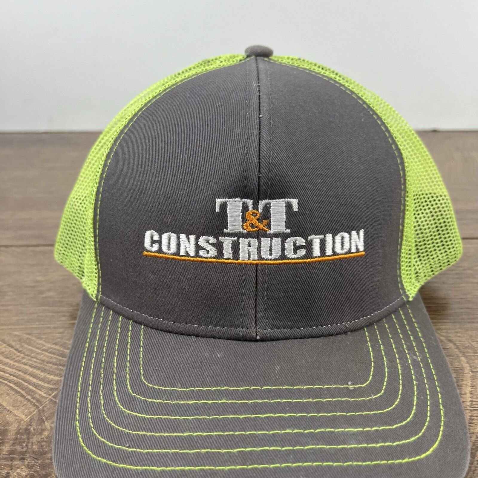 Other T&T Construction Hat Gray Cap Adjustable Hat Gray Adult Fit Size ONE SIZE - 6 Thumbnail