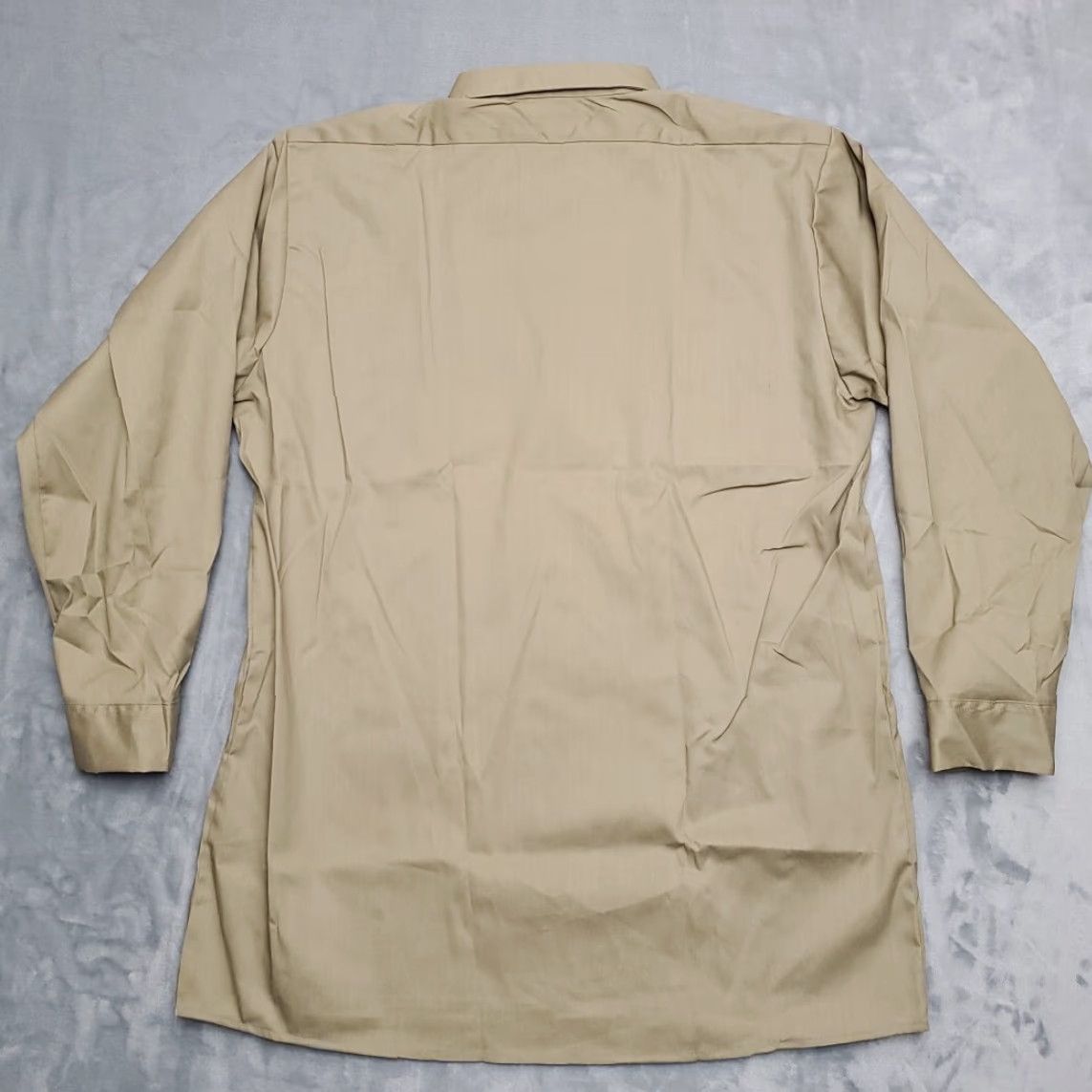 Dickies VINTAGE Dickies Shirt Mens L Beige Khaki Woven Long Sleeve Button-Up 16.5 Made in USA Workwear Casual/Outdoor Men's Shirts Size US L / EU 52-54 / 3 - 6 Thumbnail