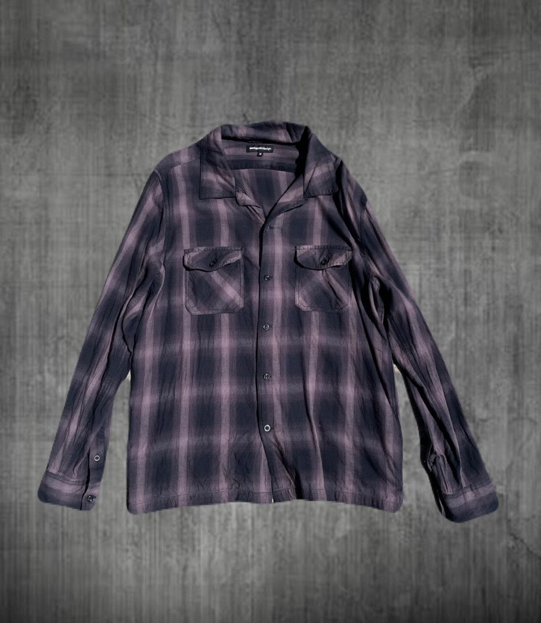 If Six Was Nine 2000s Semanticdesign Vkei Dark-tone Plaid Shirts Y2K Gyaruo Size US M / EU 48-50 / 2 - 1 Thumbnail