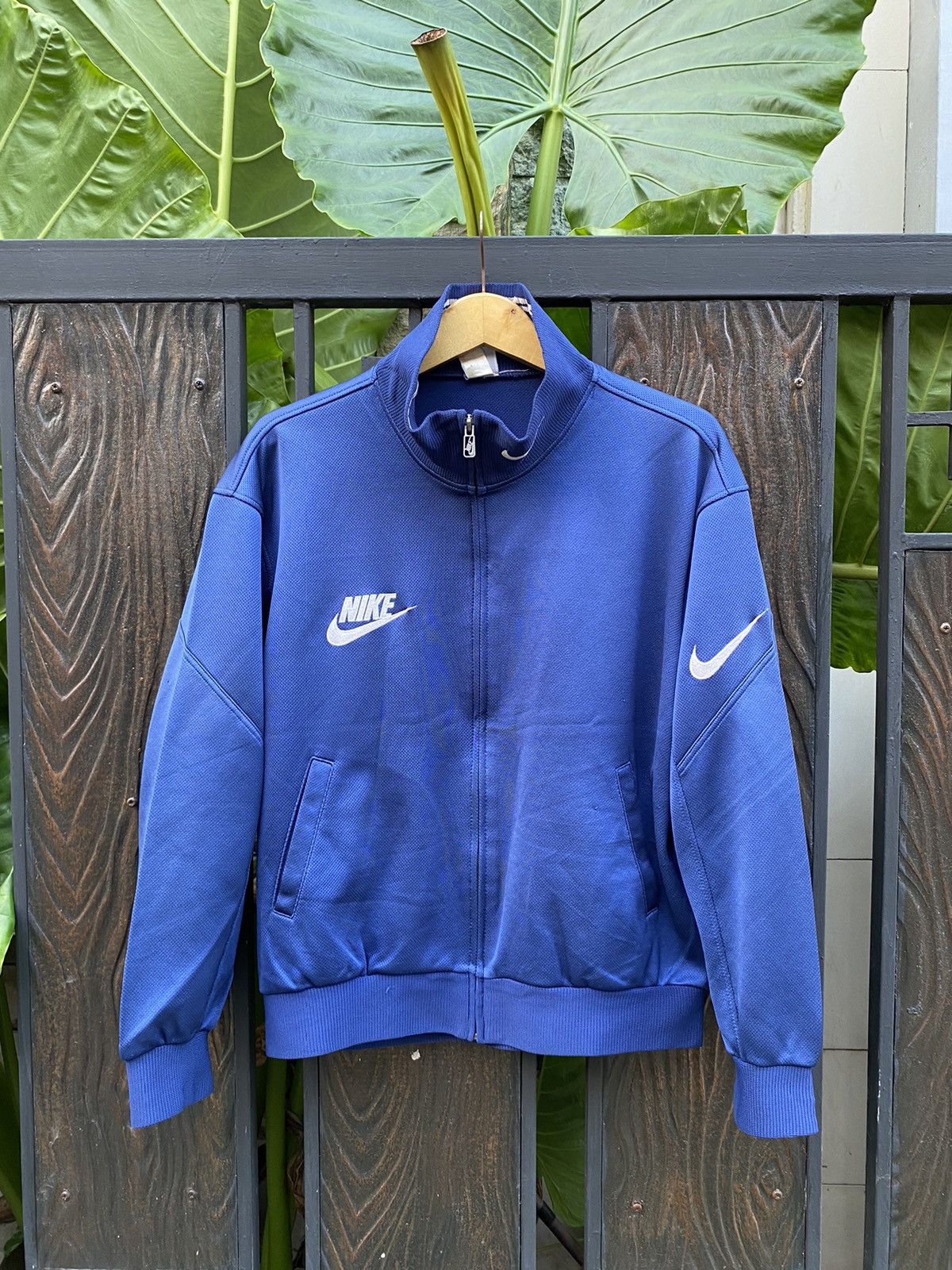 Nike × Vintage 90s Vtg Nike Track Top Jacket Size US M / EU 48-50 / 2 - 1 Thumbnail